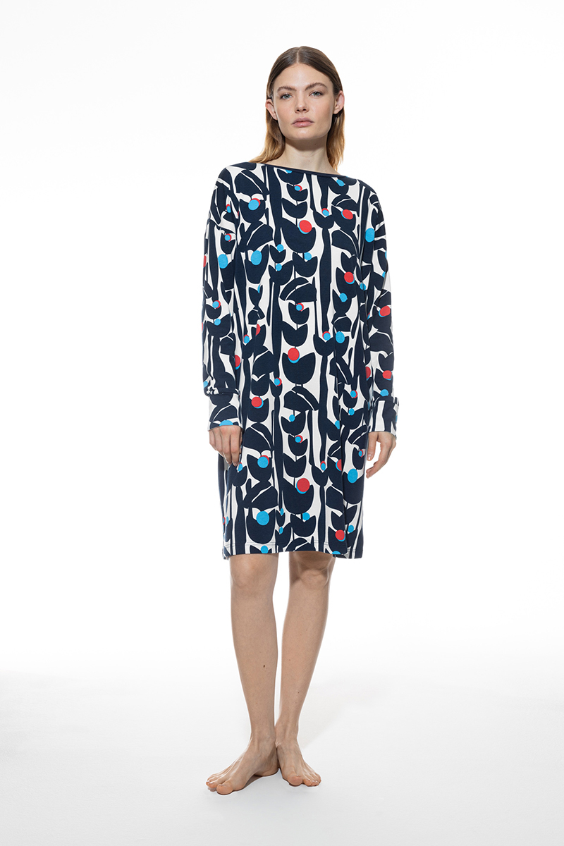 Nachtmode dames nachthemd   blauw