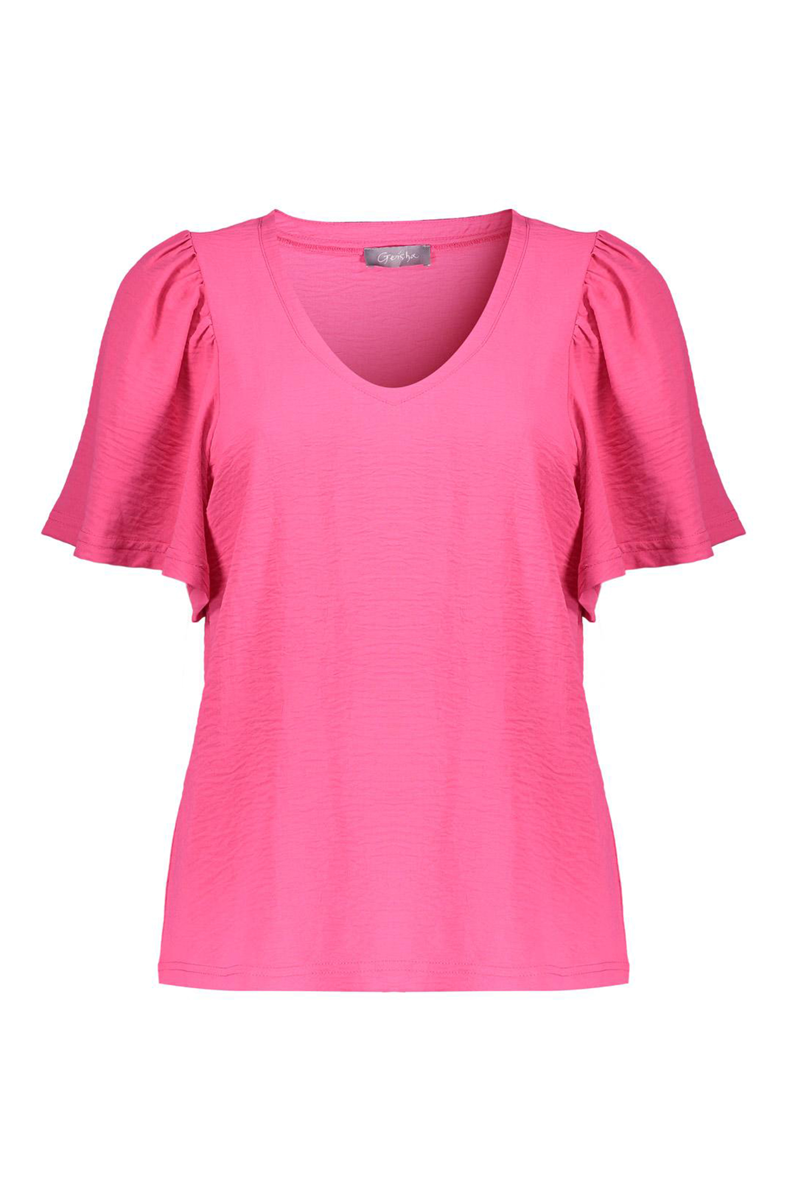 Dames blouse korte mouw rood