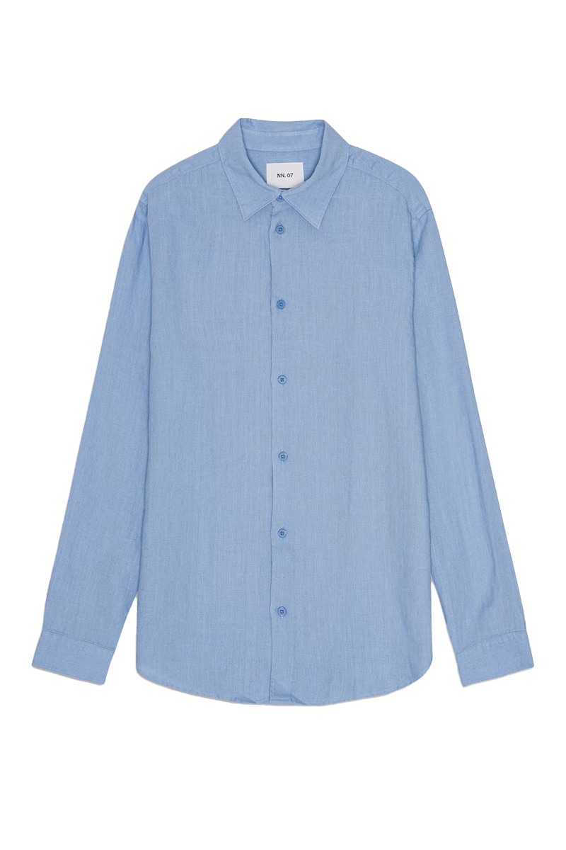 Heren overhemd lm casual blauw