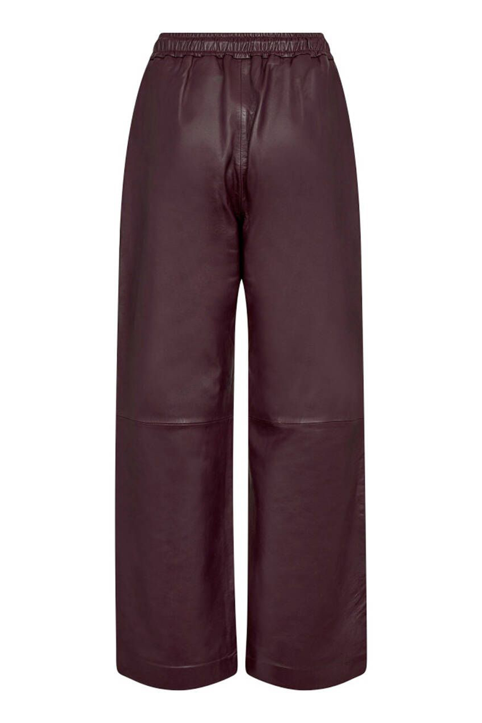 Dames leren broek paars