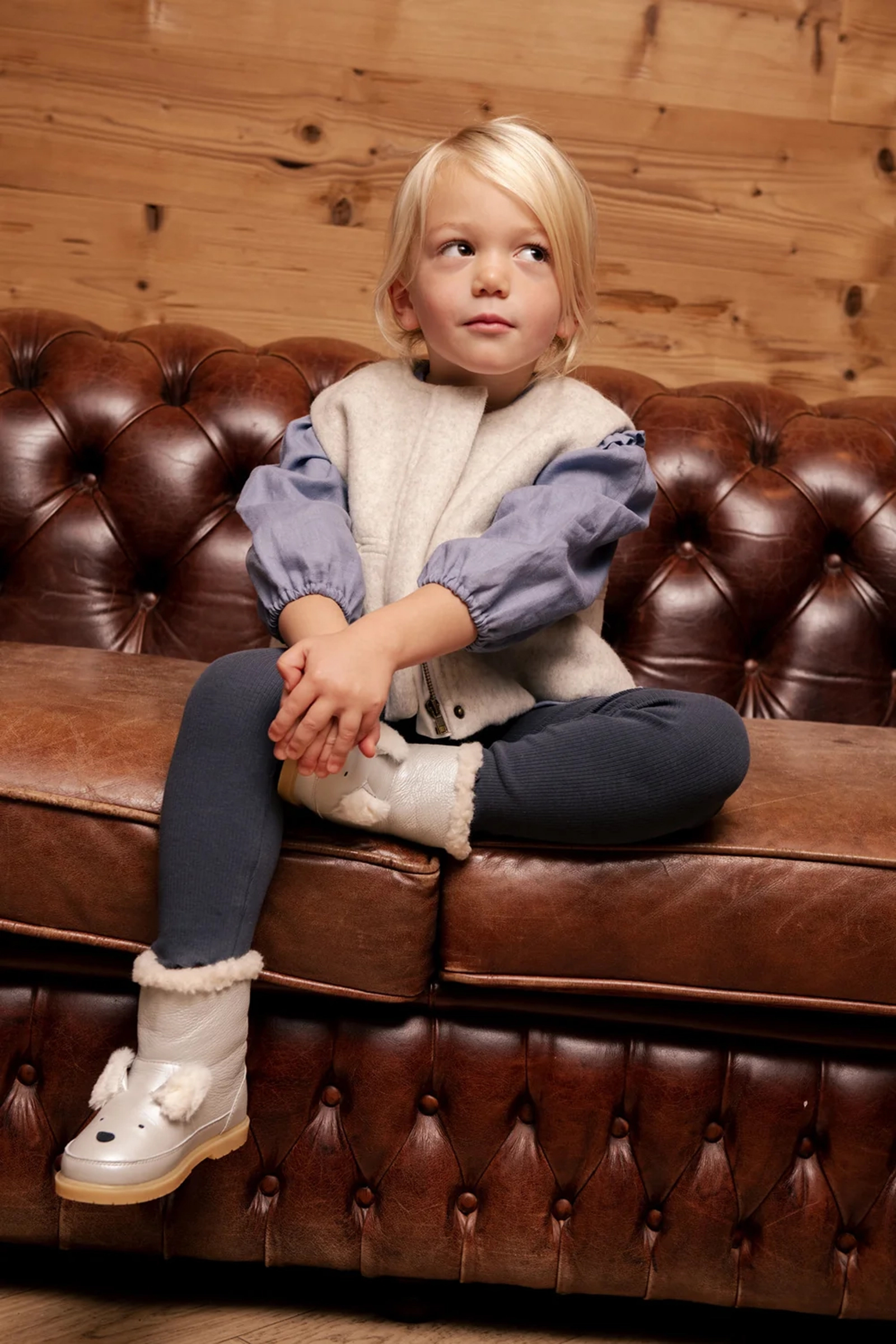 Meisjes legging blauw