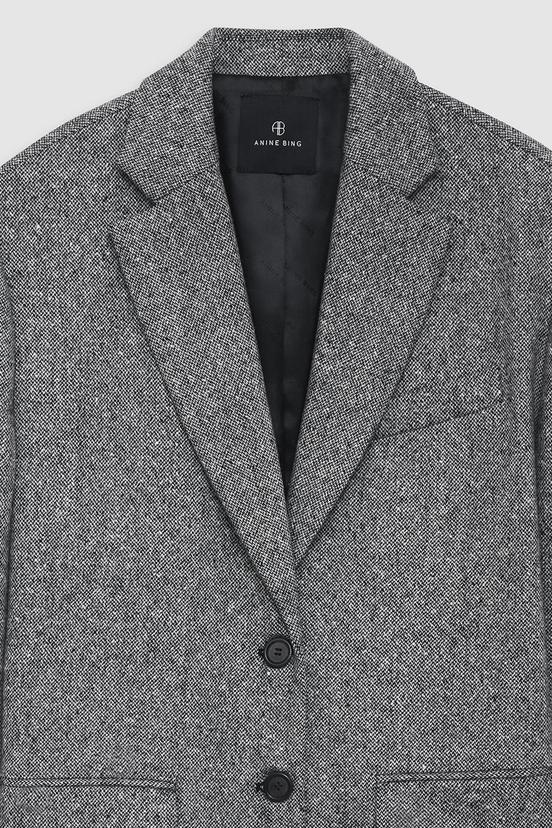 Dames blazer grijs