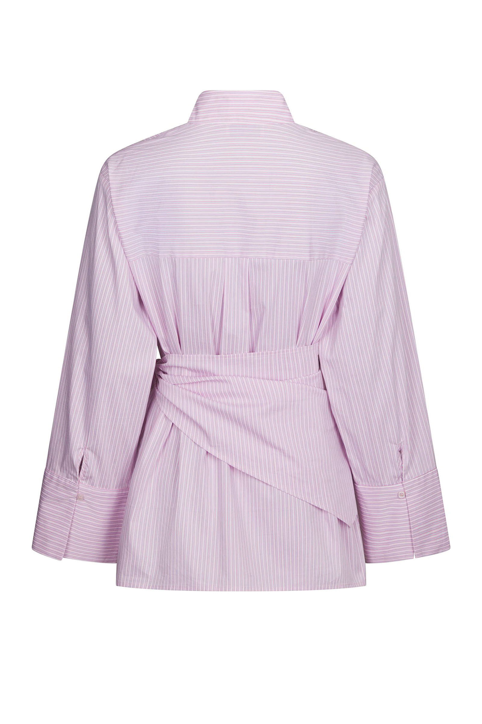 Dames blouse lange mouw rose