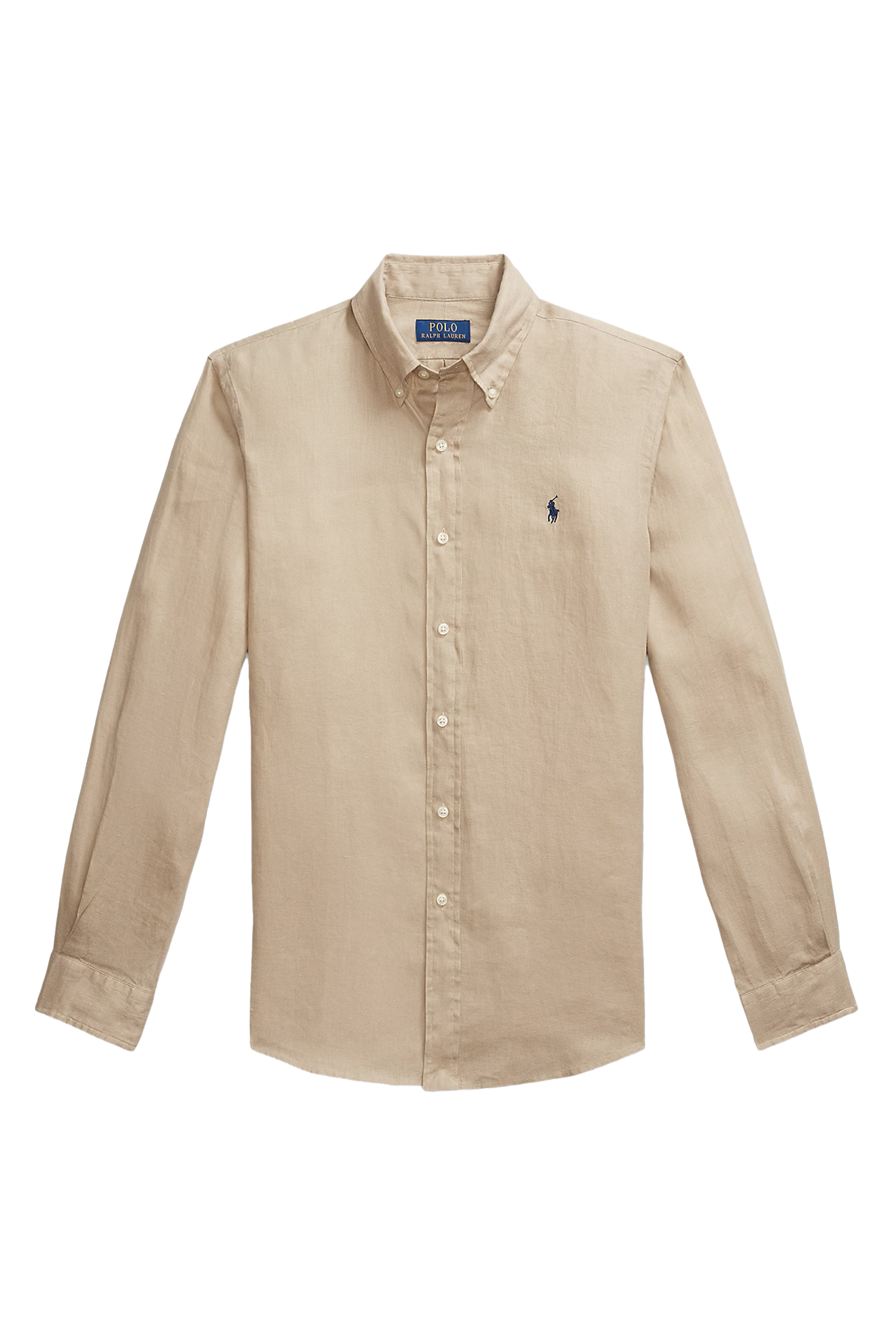 Heren overhemd lm casual bruin