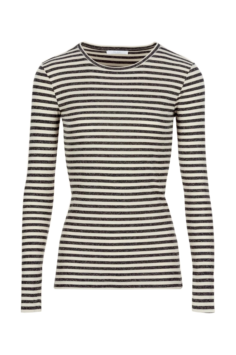 Dames t-shirt lange mouw grijs