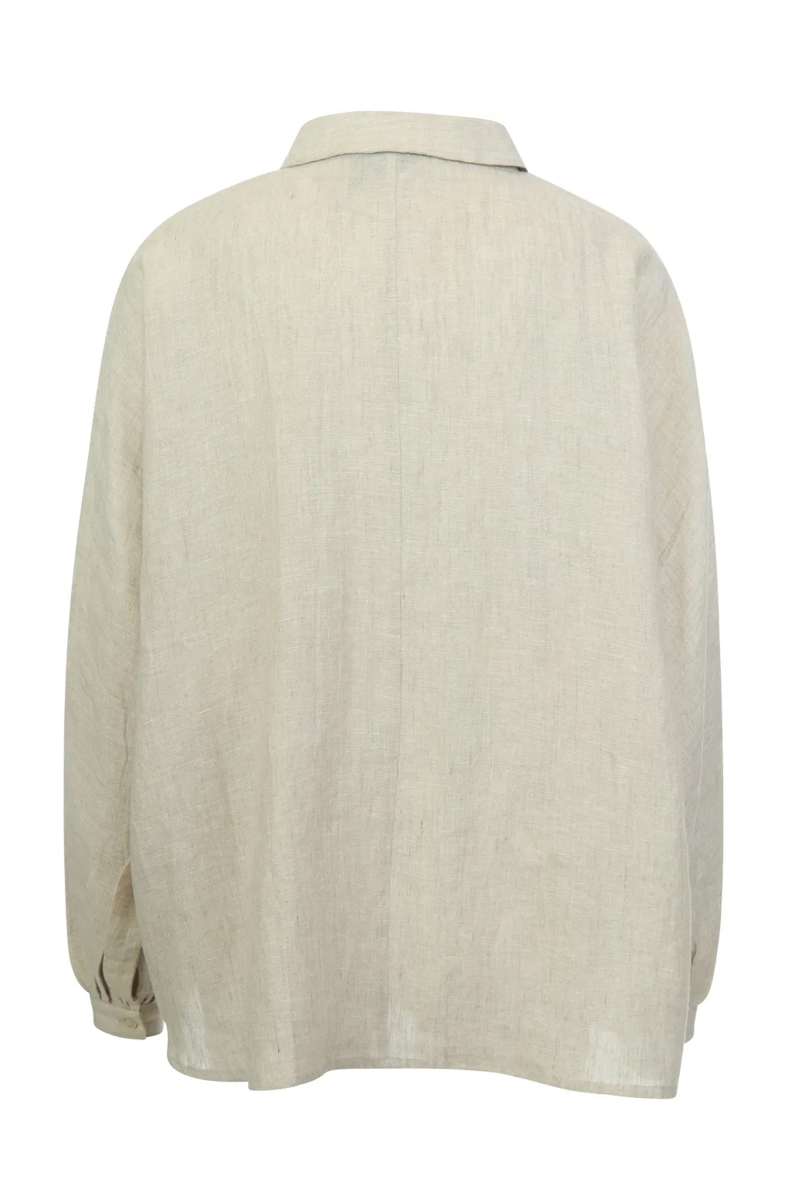 Dames blouse lange mouw bruin