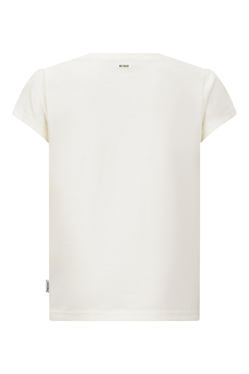 Meisjes t-shirt korte mouw wit