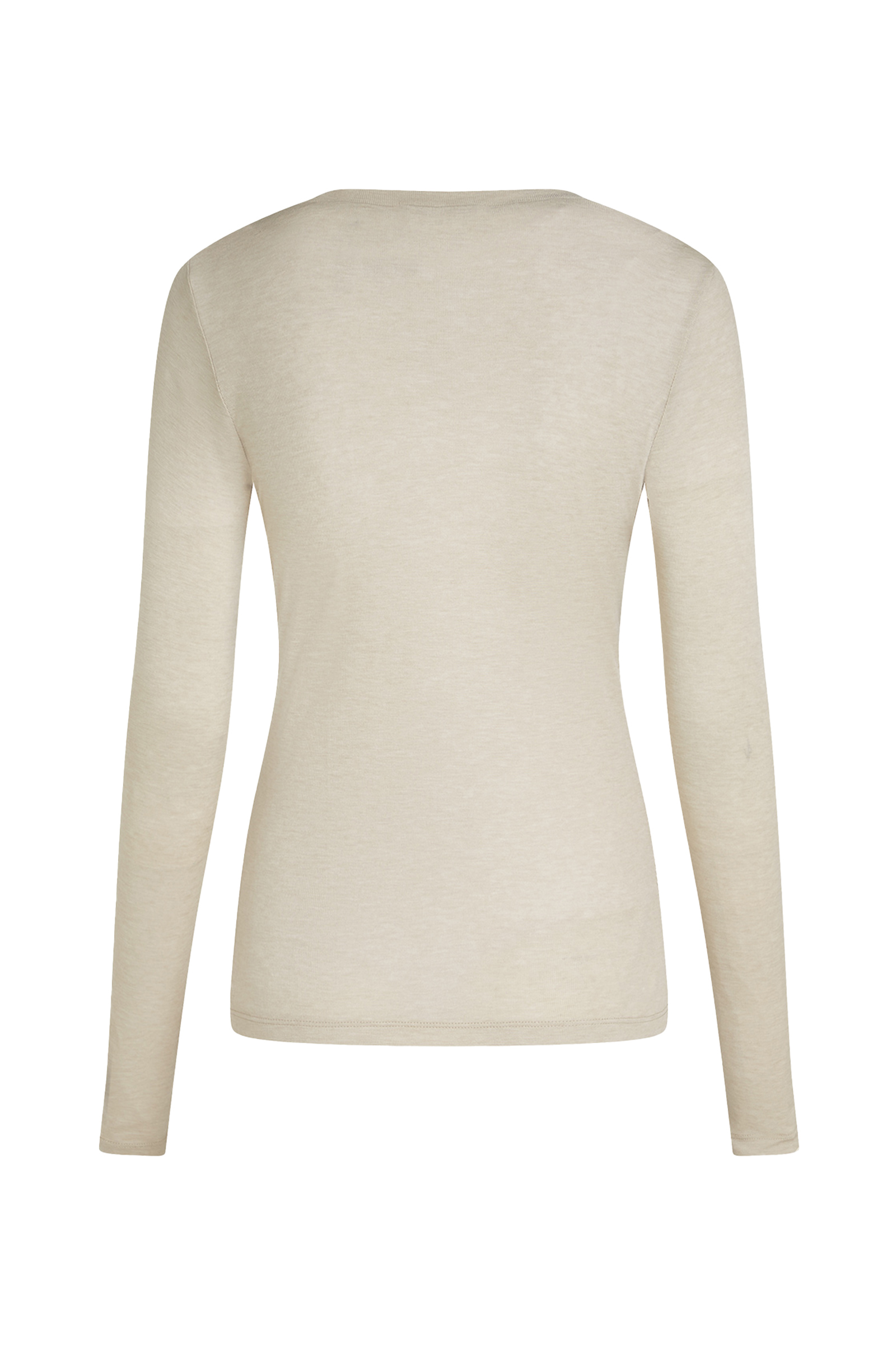 Dames t-shirt lange mouw blauw