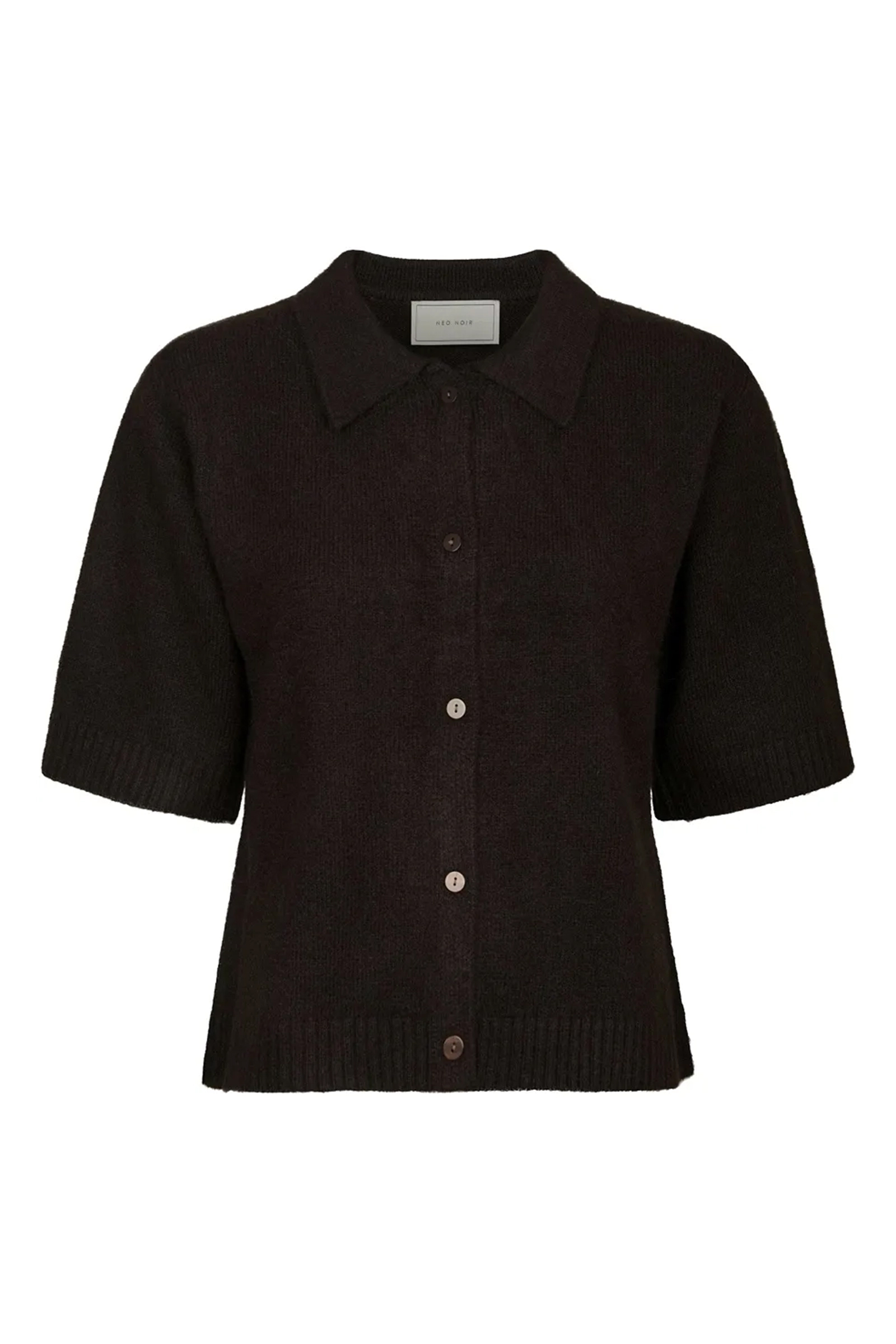 Dames blouse korte mouw bruin