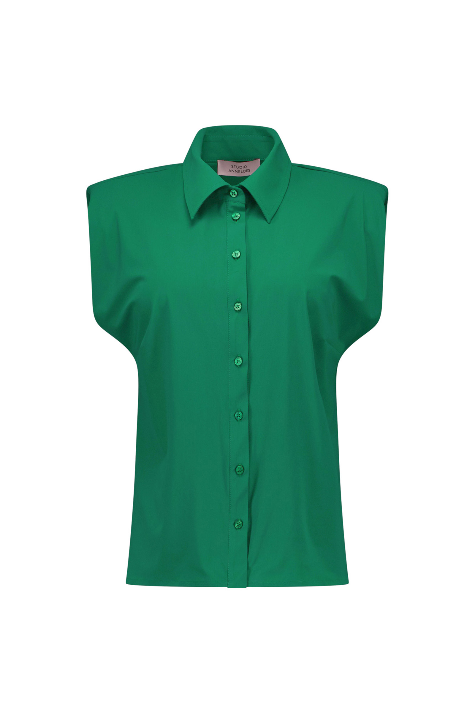 Dames blouse korte mouw groen