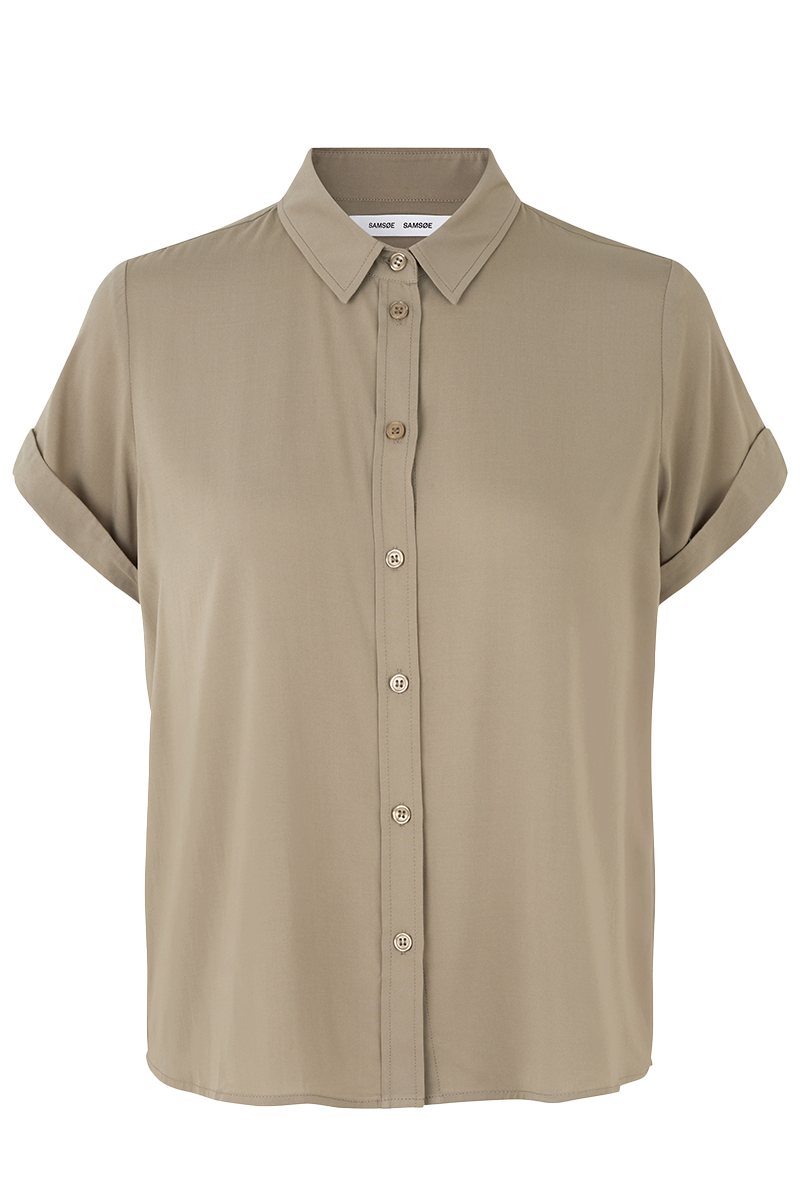Samsøe Samsøe majan ss shirt bruin/beige-1 1