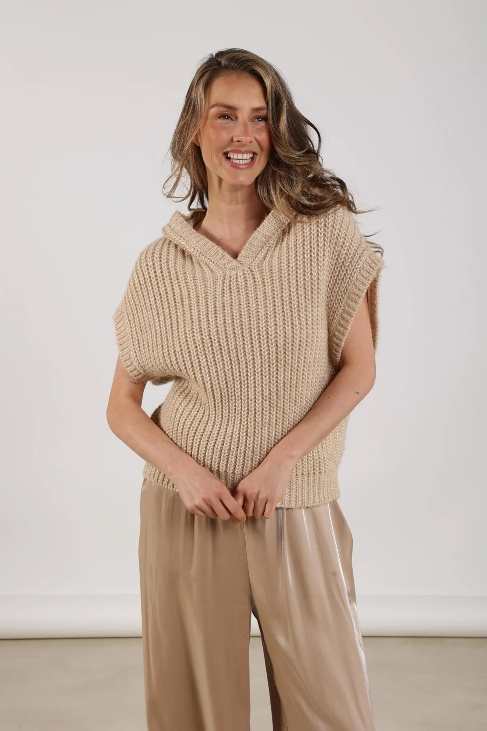 Dames sweater bruin