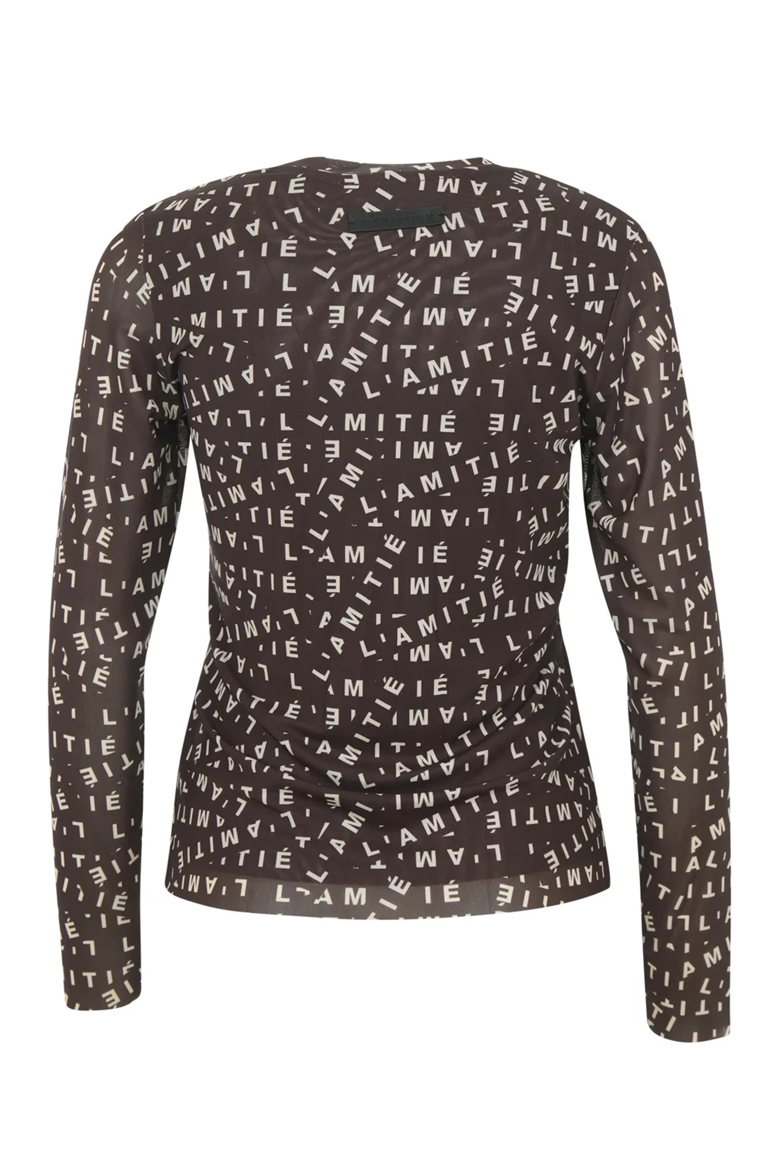 Dames t-shirt korte mouw bruin