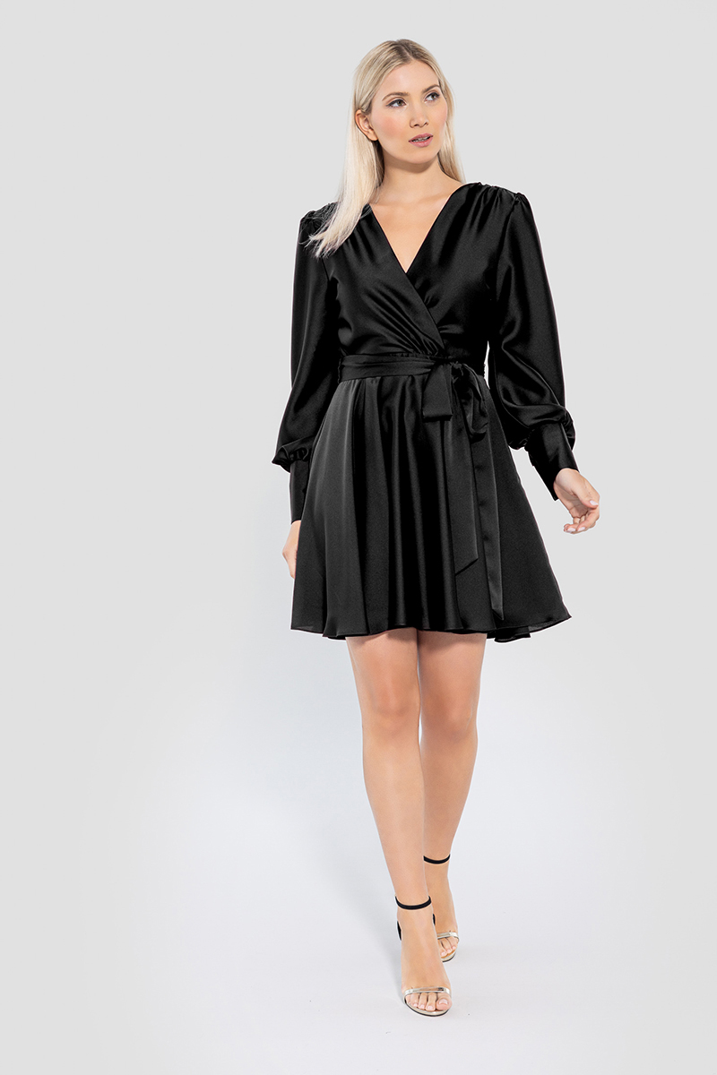 Swing Kleid mit abnehmbarem Rock Zwart-1 3