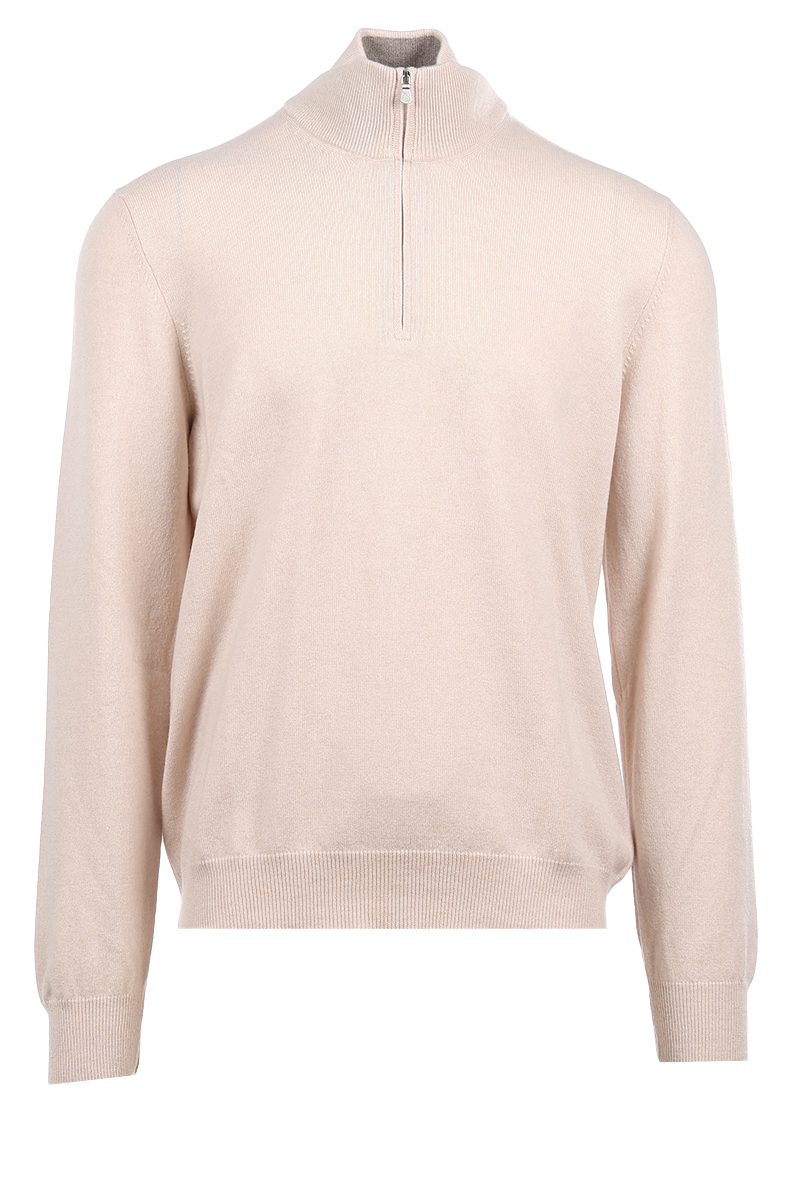 Per Venti MOCK ZIP C Ecru-1 1