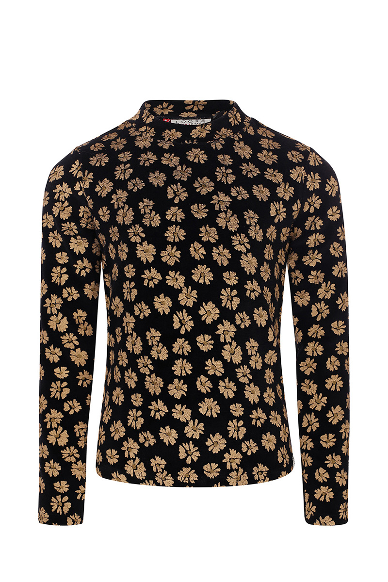 Meisjes t-shirt lange mouw zwart