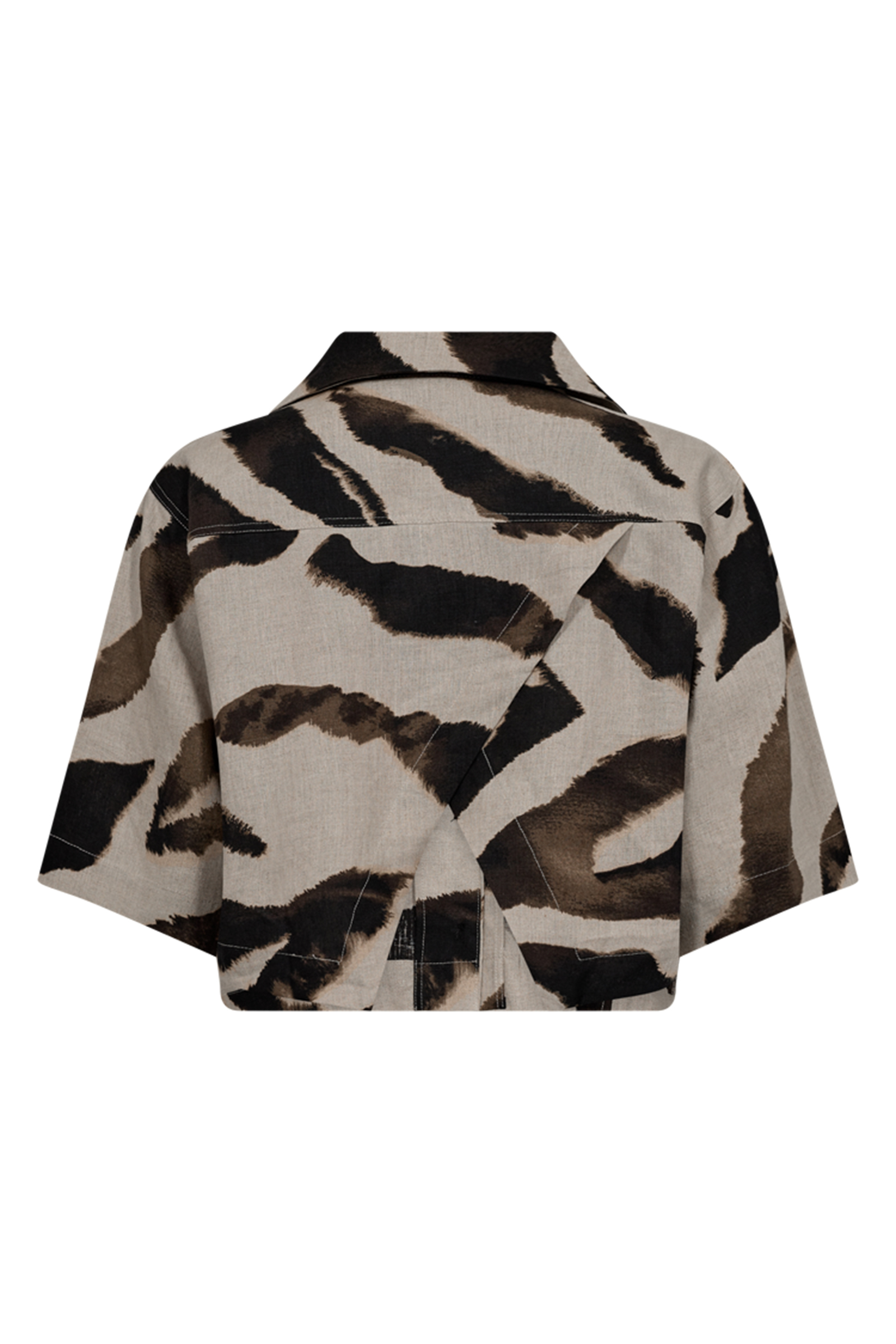 Dames blouse lange mouw bruin