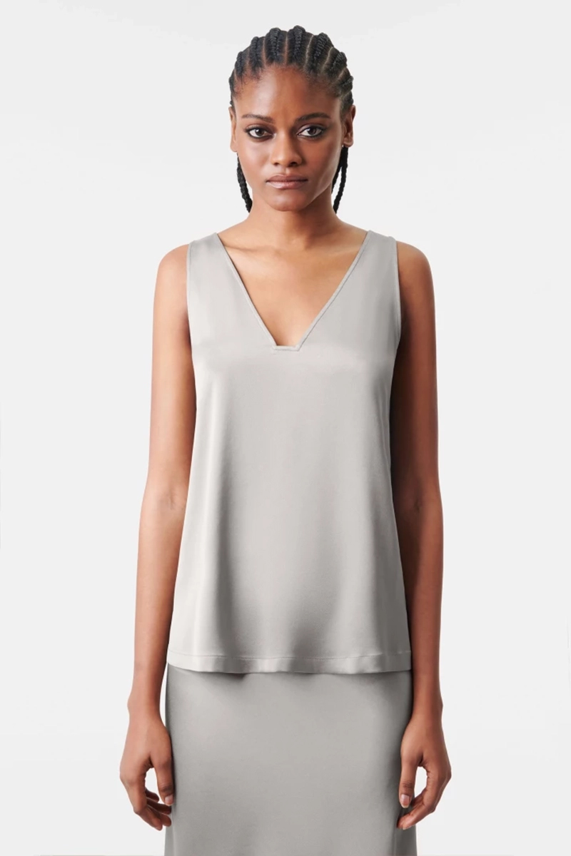 Dames blouse lange mouw bruin