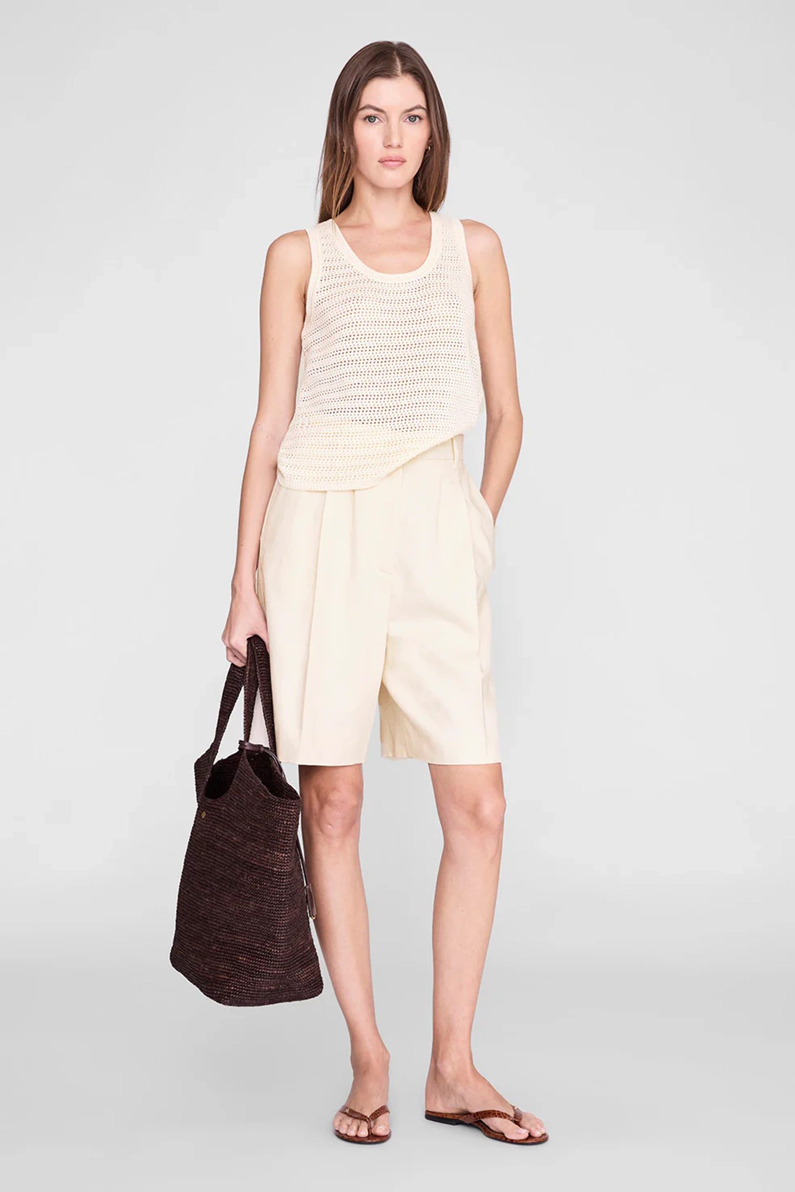 Dames top ecru