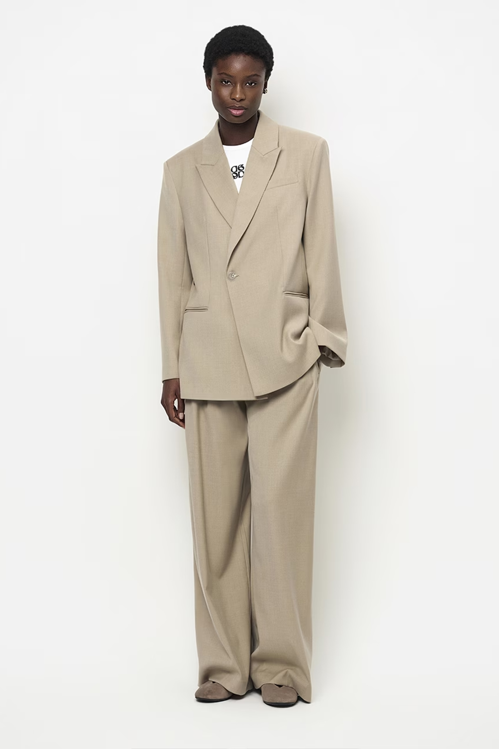 Dames blazer bruin