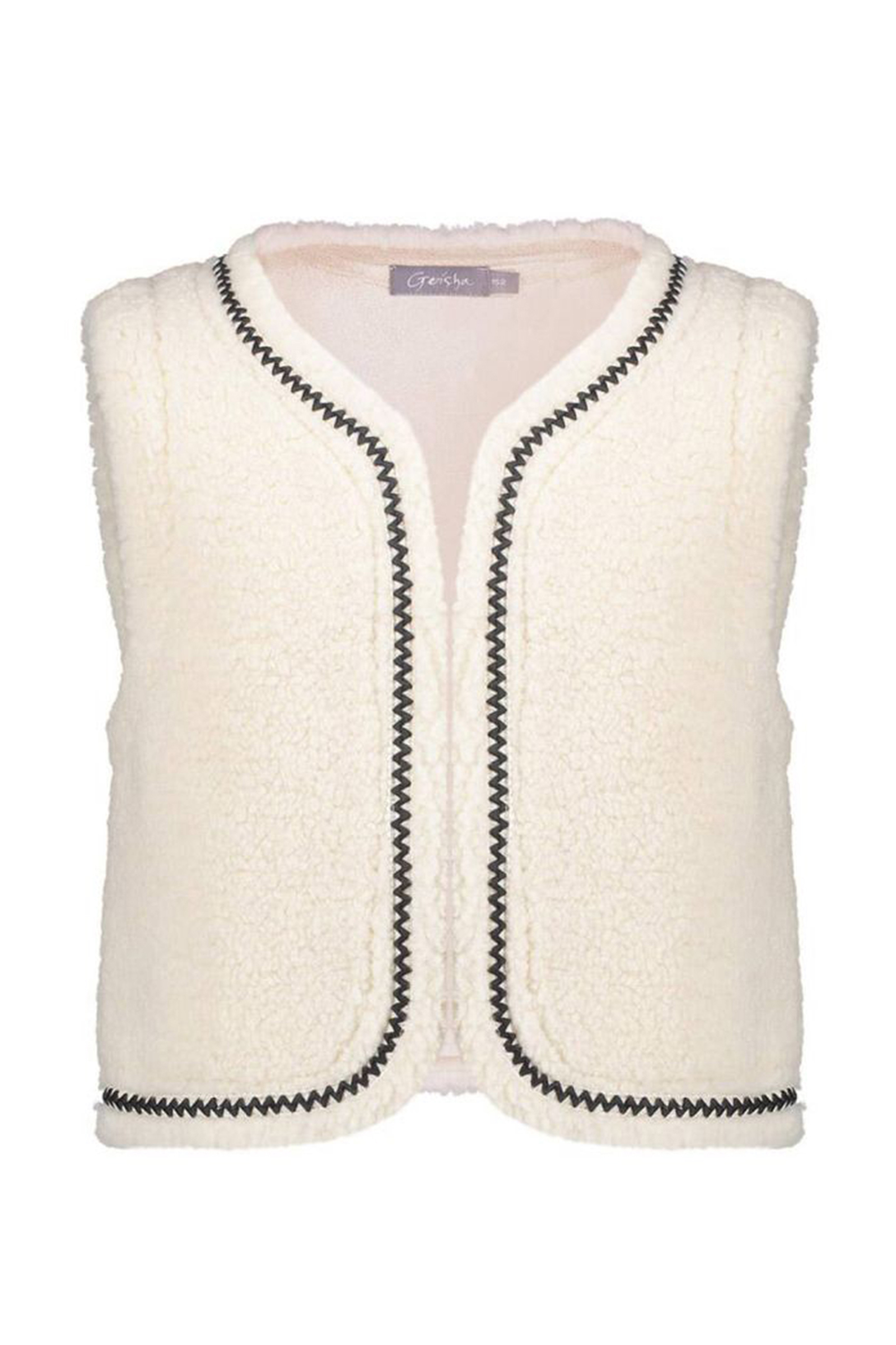 Meisjes gilet ecru