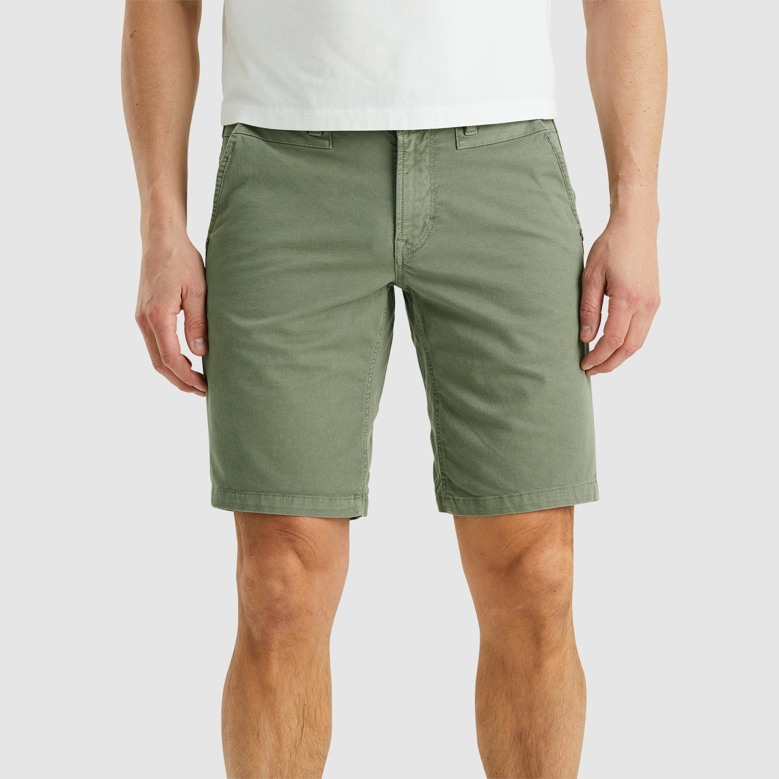 PME Legend TWIN WASP CHINO SHORTS FANCY STRUCTURED Grijs-1 1