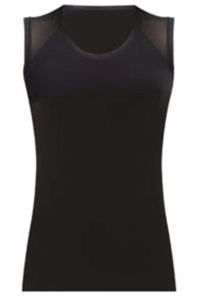 Lingerie dames t shirt km zwart