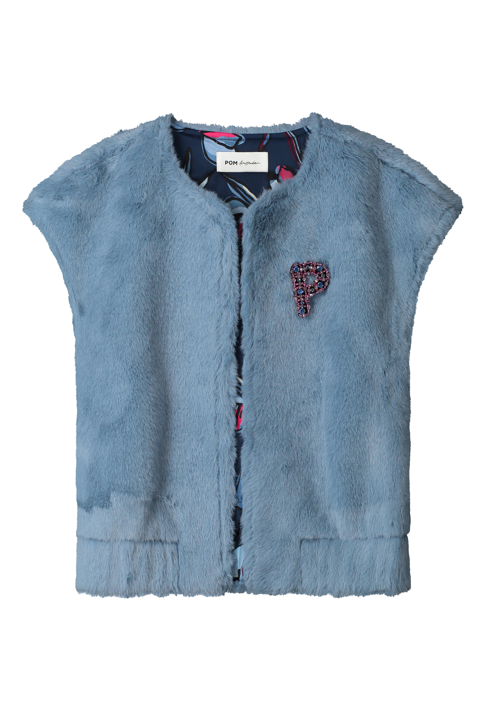 Dames gilet blauw
