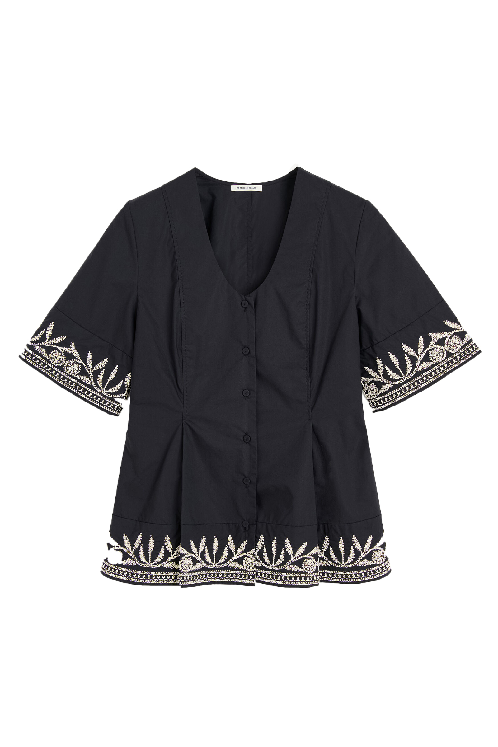 Dames blouse korte mouw zwart