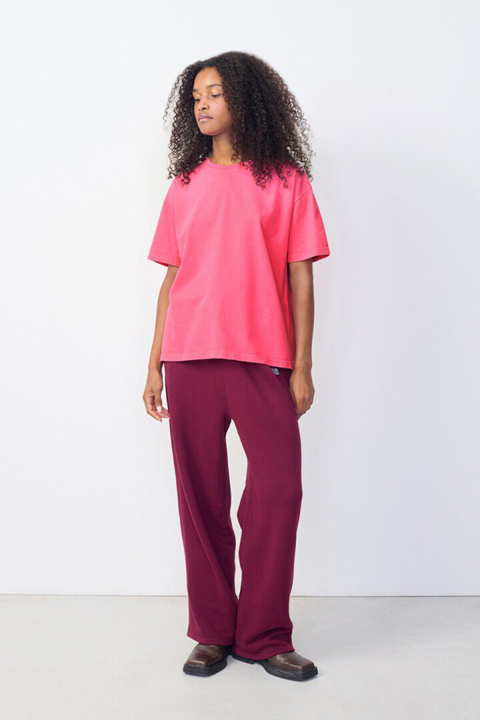 Dames t-shirt korte mouw rose