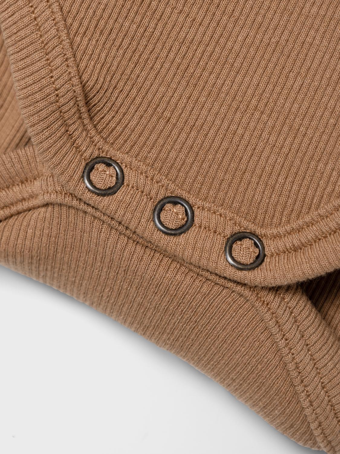 Baby romper korte mouw bruin