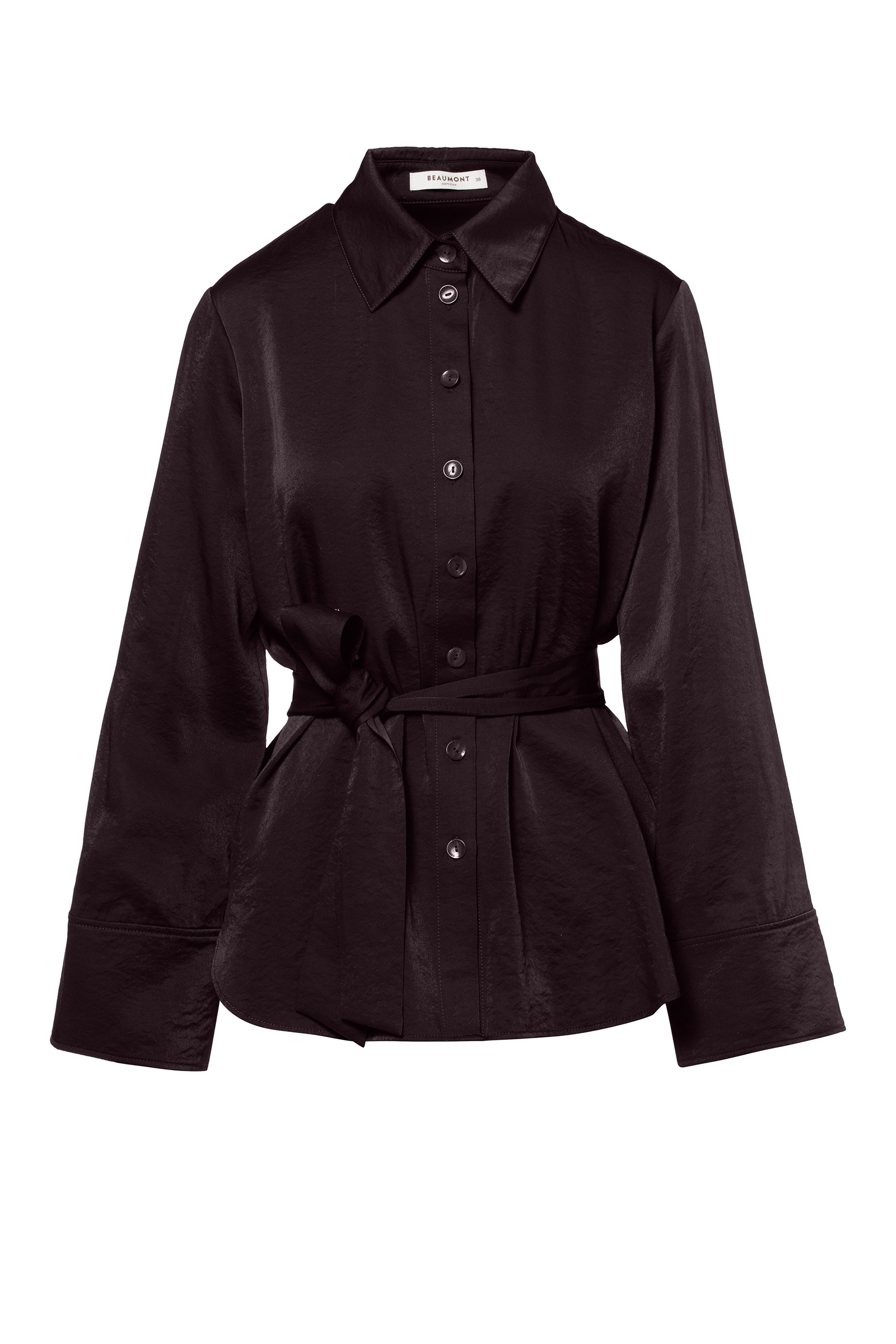 Dames blouse lange mouw paars