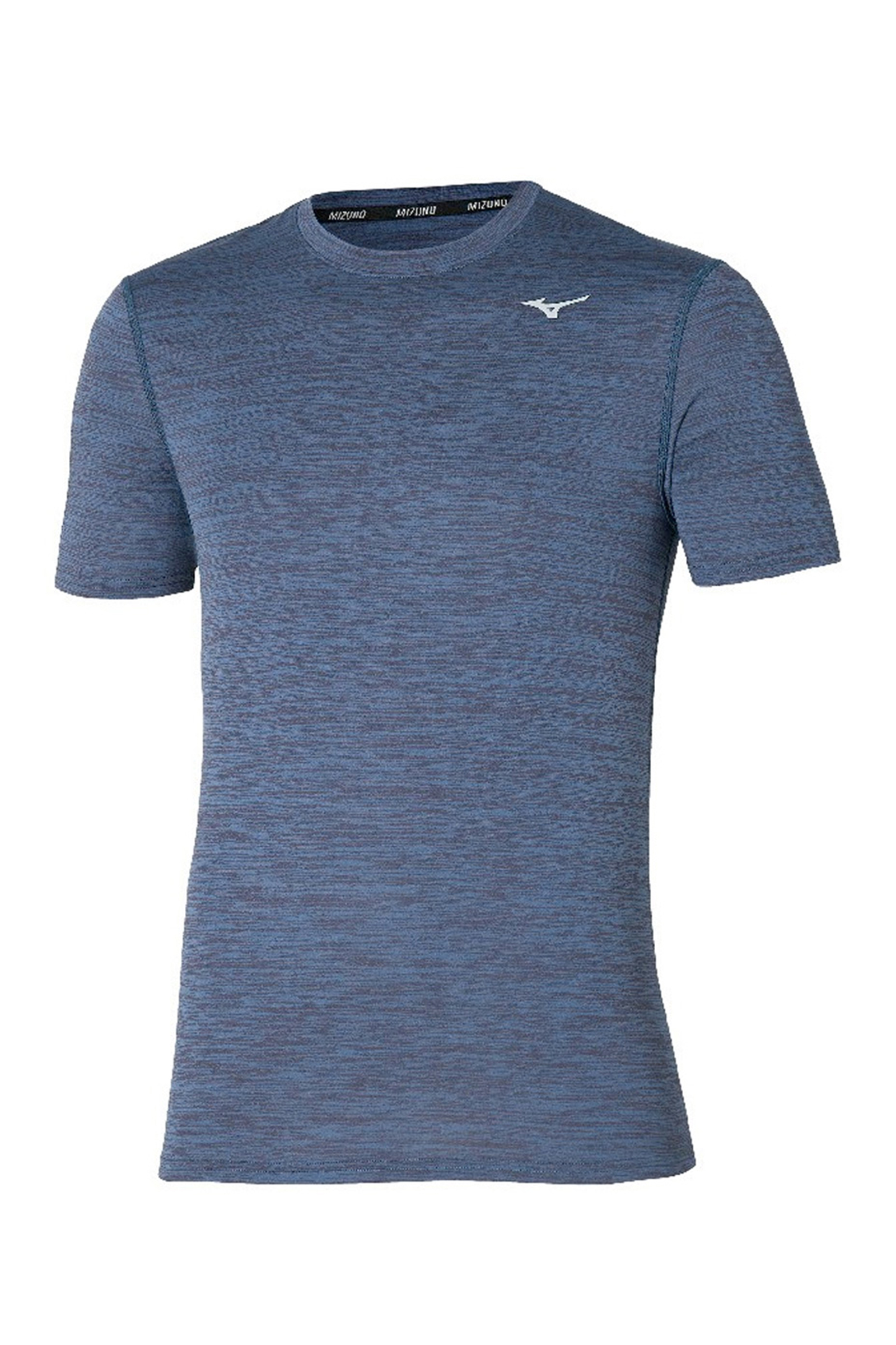 Running heren t-shirt km blauw