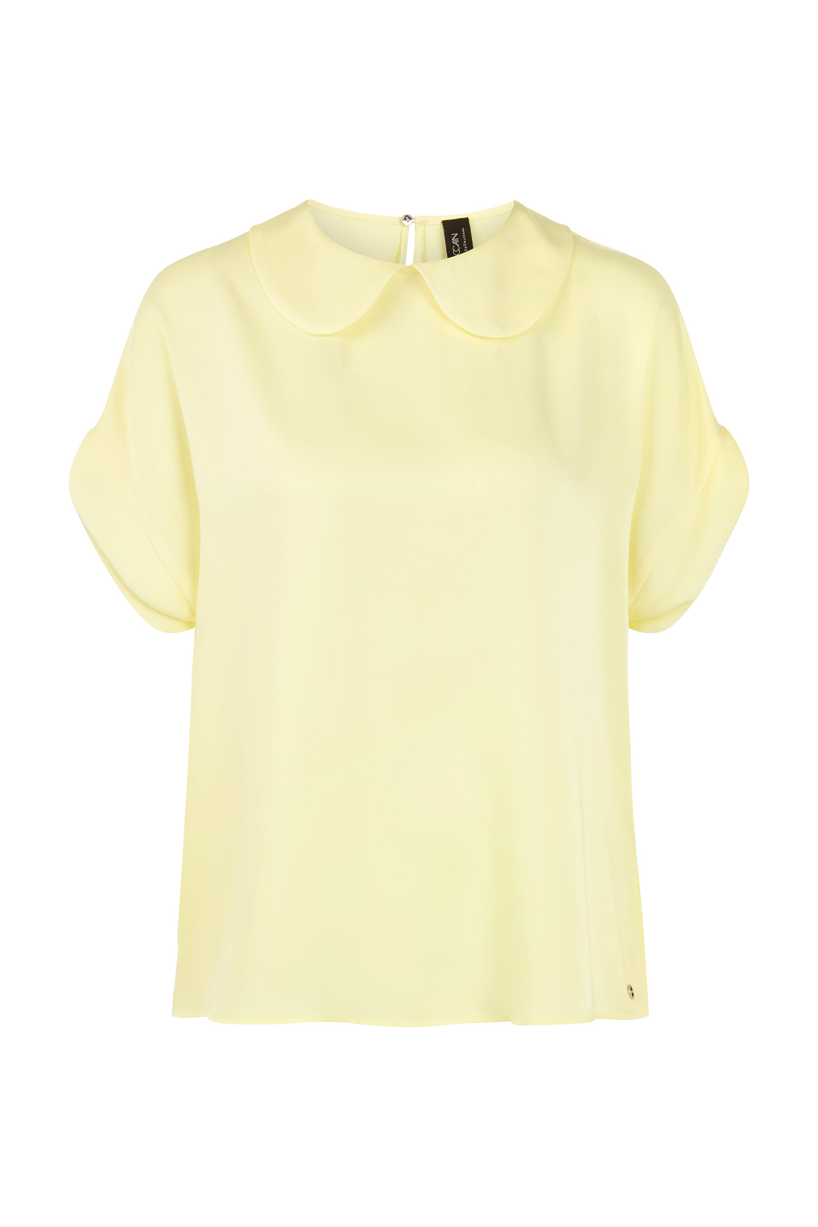 Dames blouse lange mouw geel