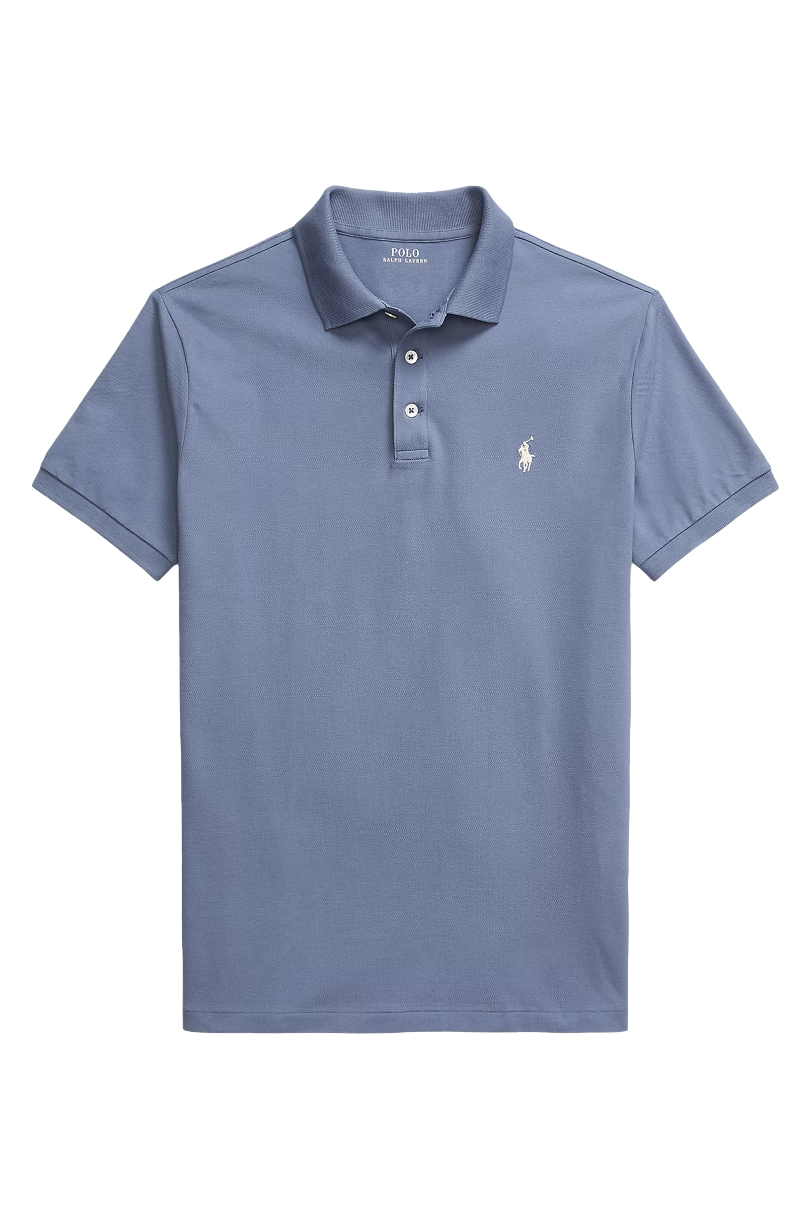 Heren polo korte mouw blauw