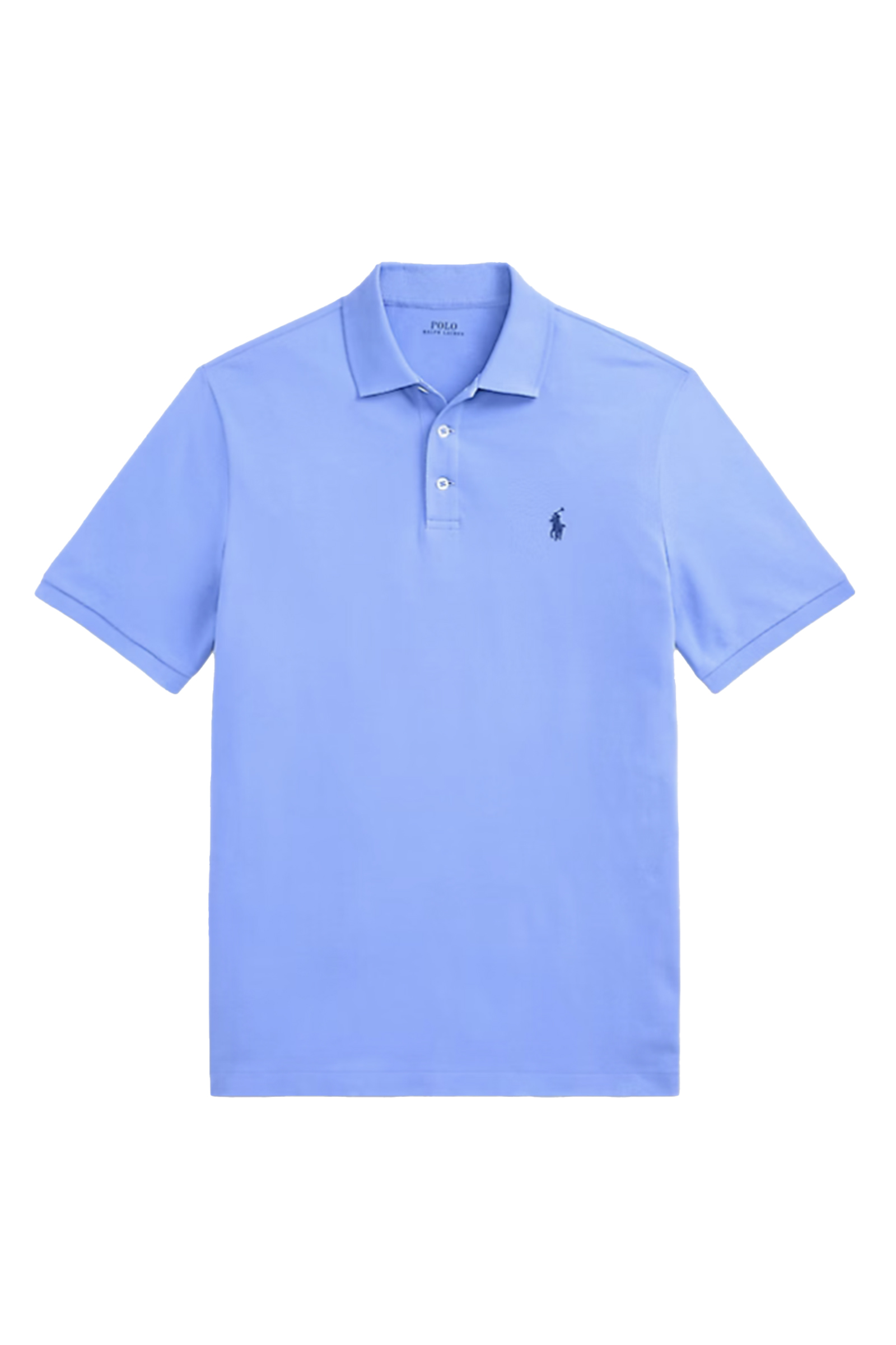 Heren polo korte mouw blauw