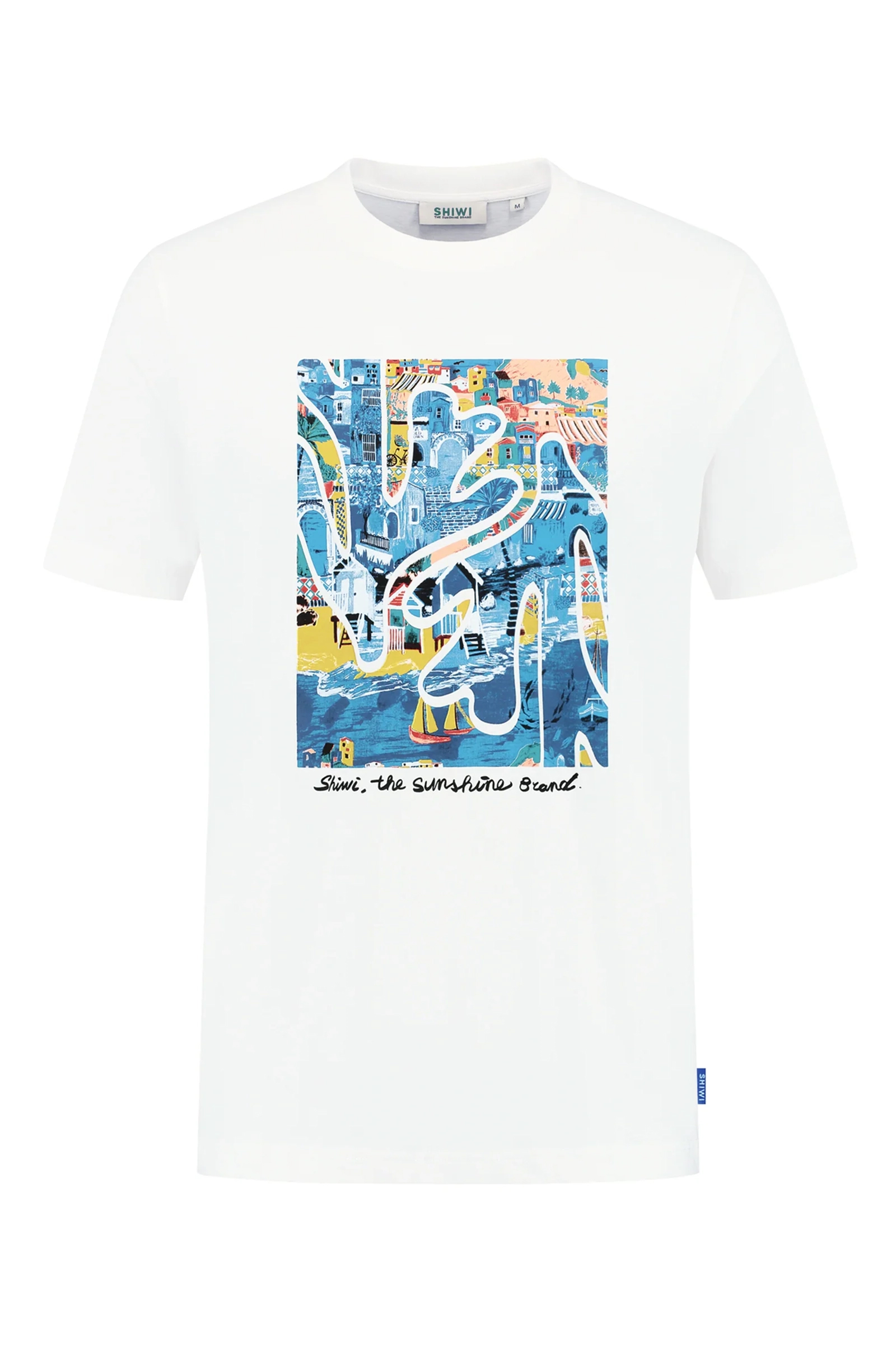 Casual heren t-shirt km wit