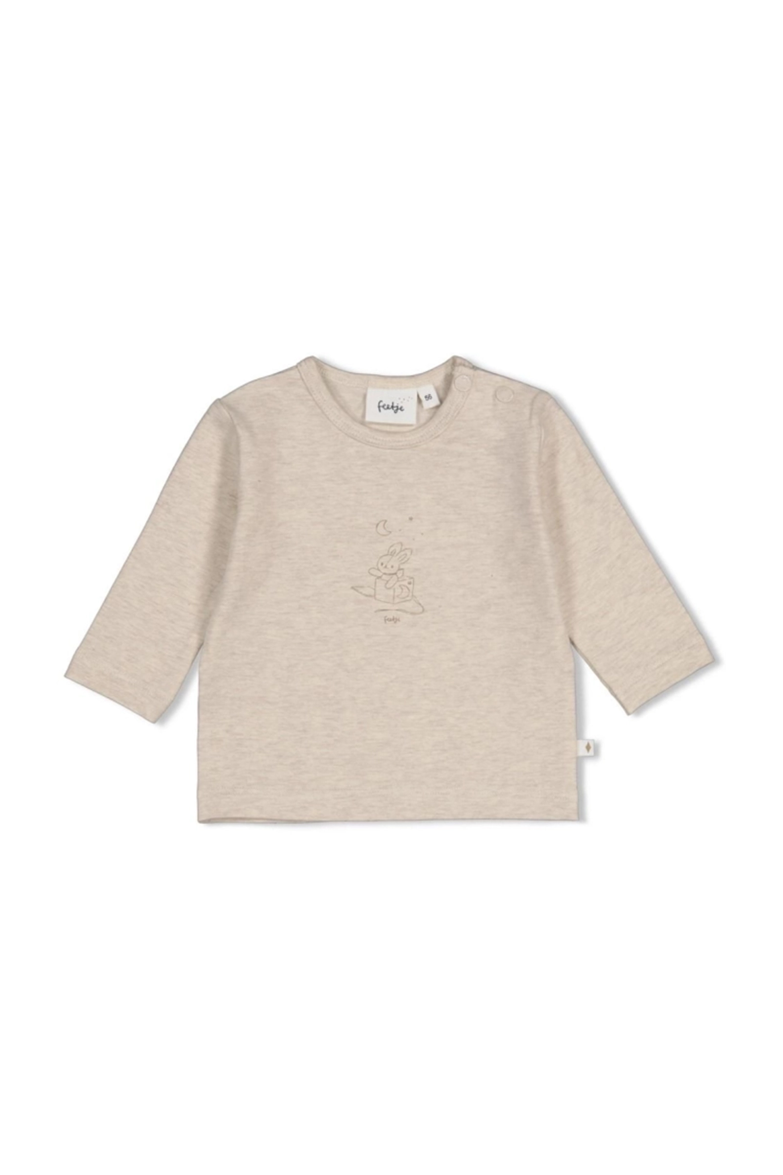 Baby t-shirt lange mouw bruin