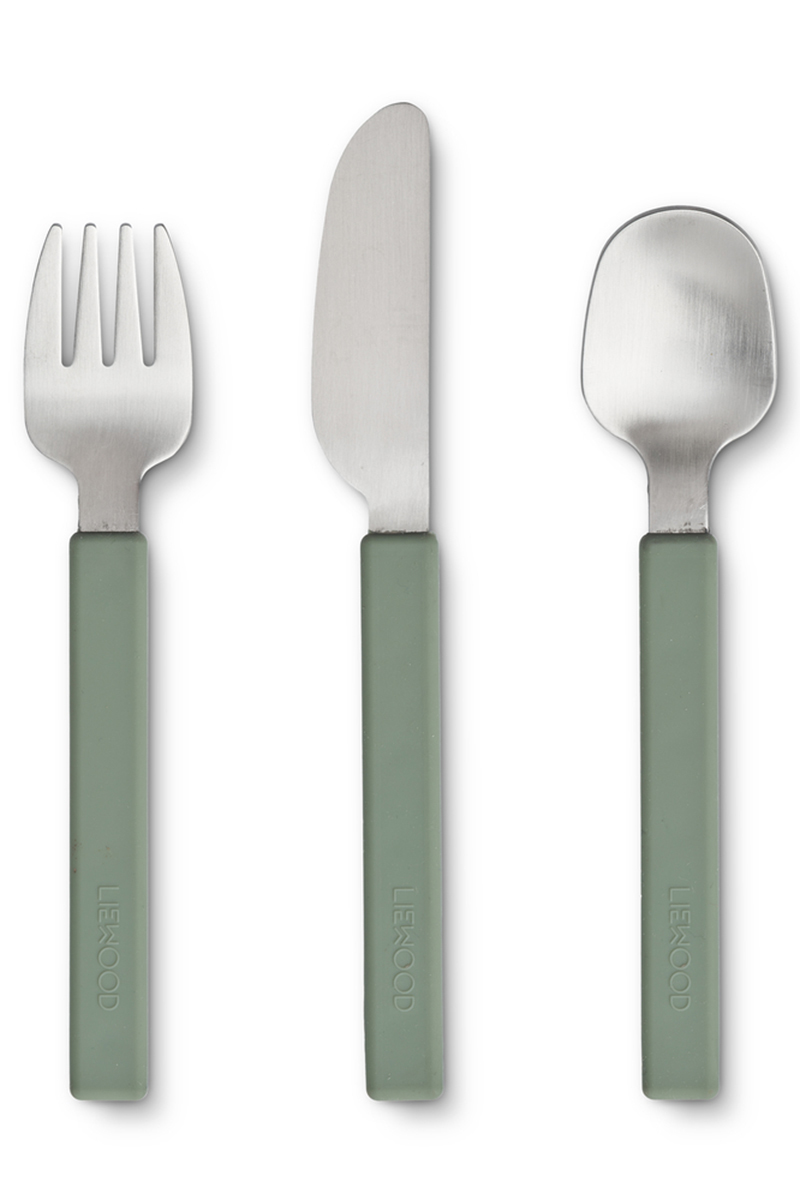 Liewood Adrian junior cutlery set Groen-1 1