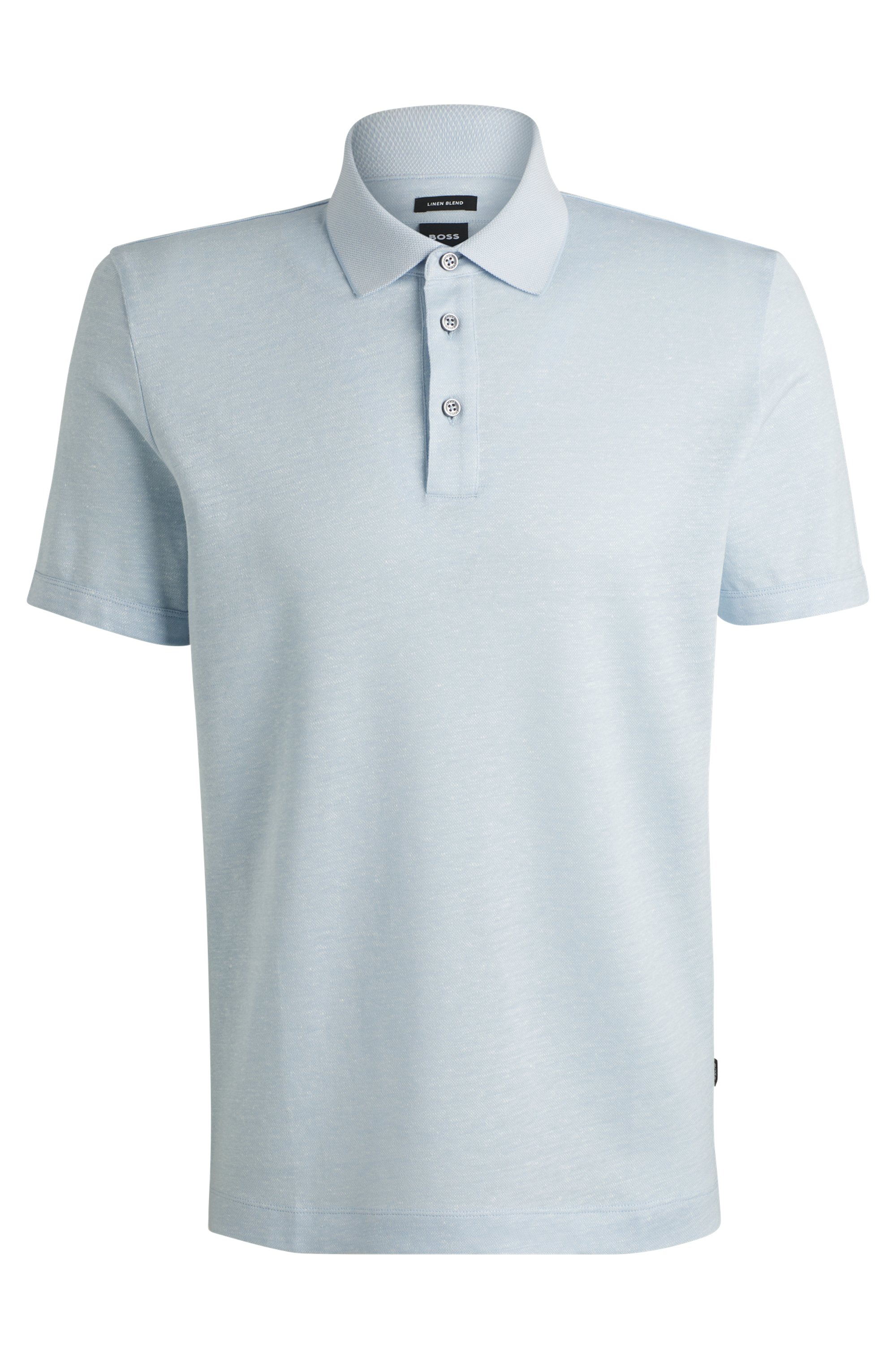 Heren polo korte mouw blauw
