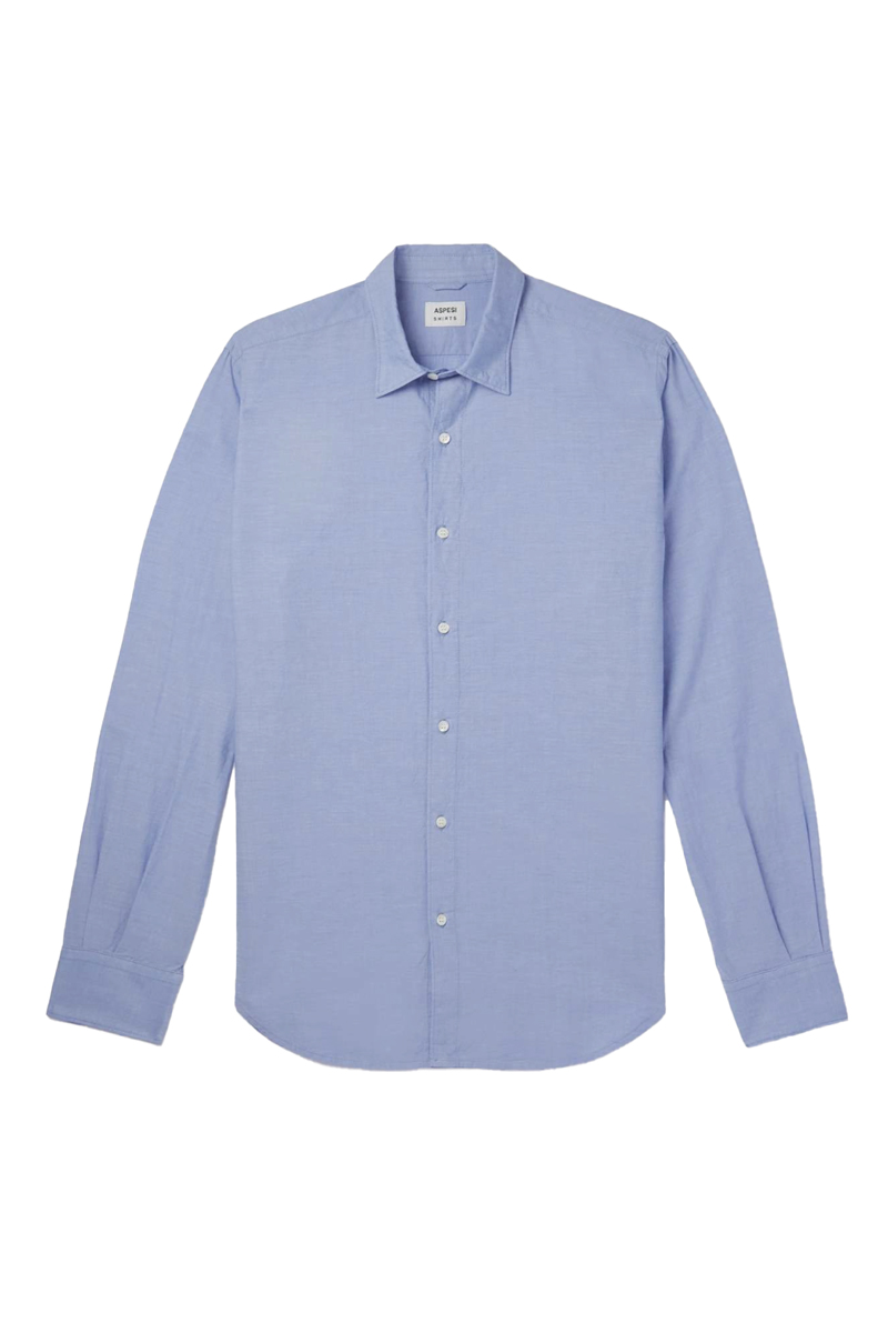 Heren overhemd lm casual blauw