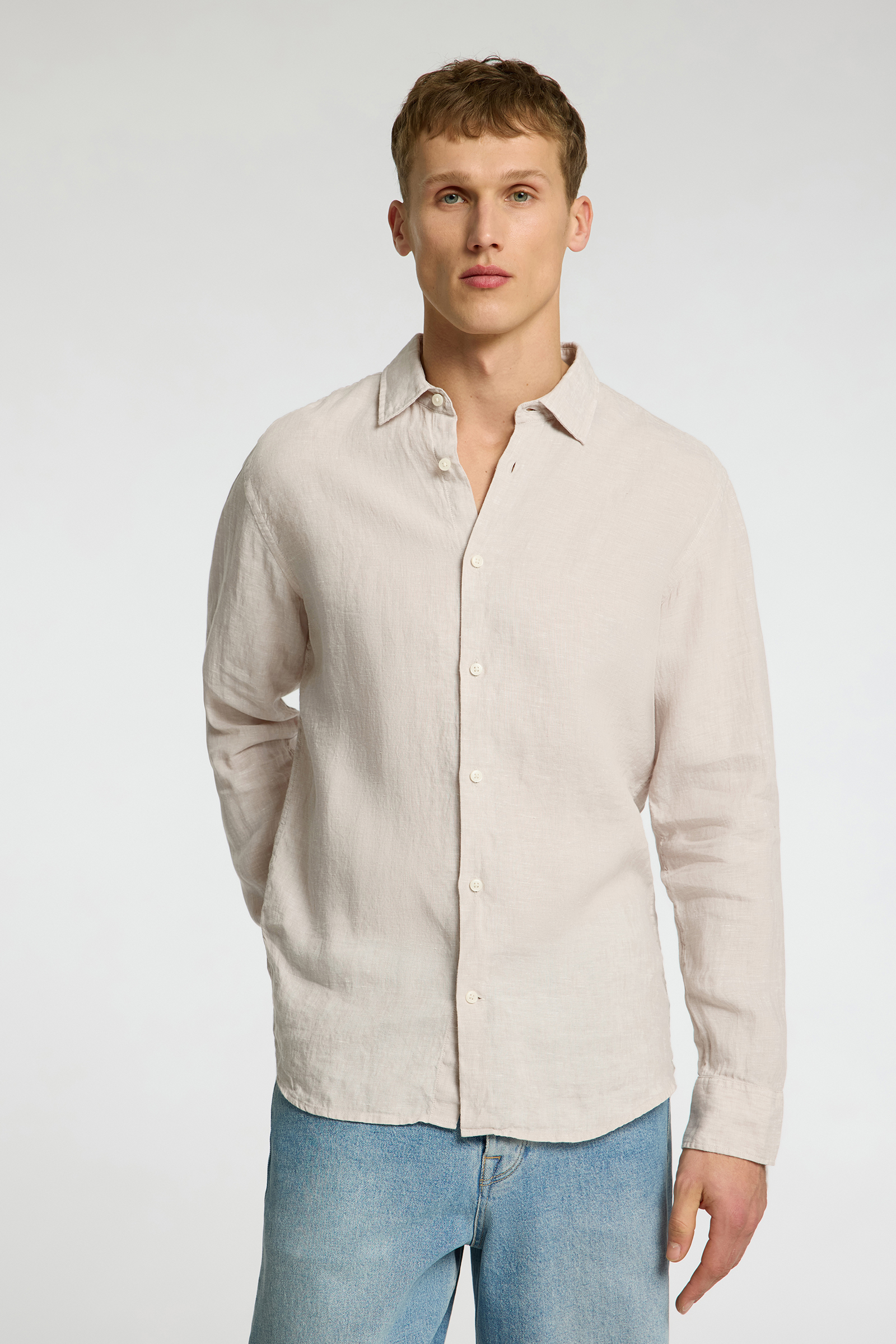 Selected SLHREGKYLIAN-LINEN SHIRT LS CLASSIC 276277-Pure Cashmere 2