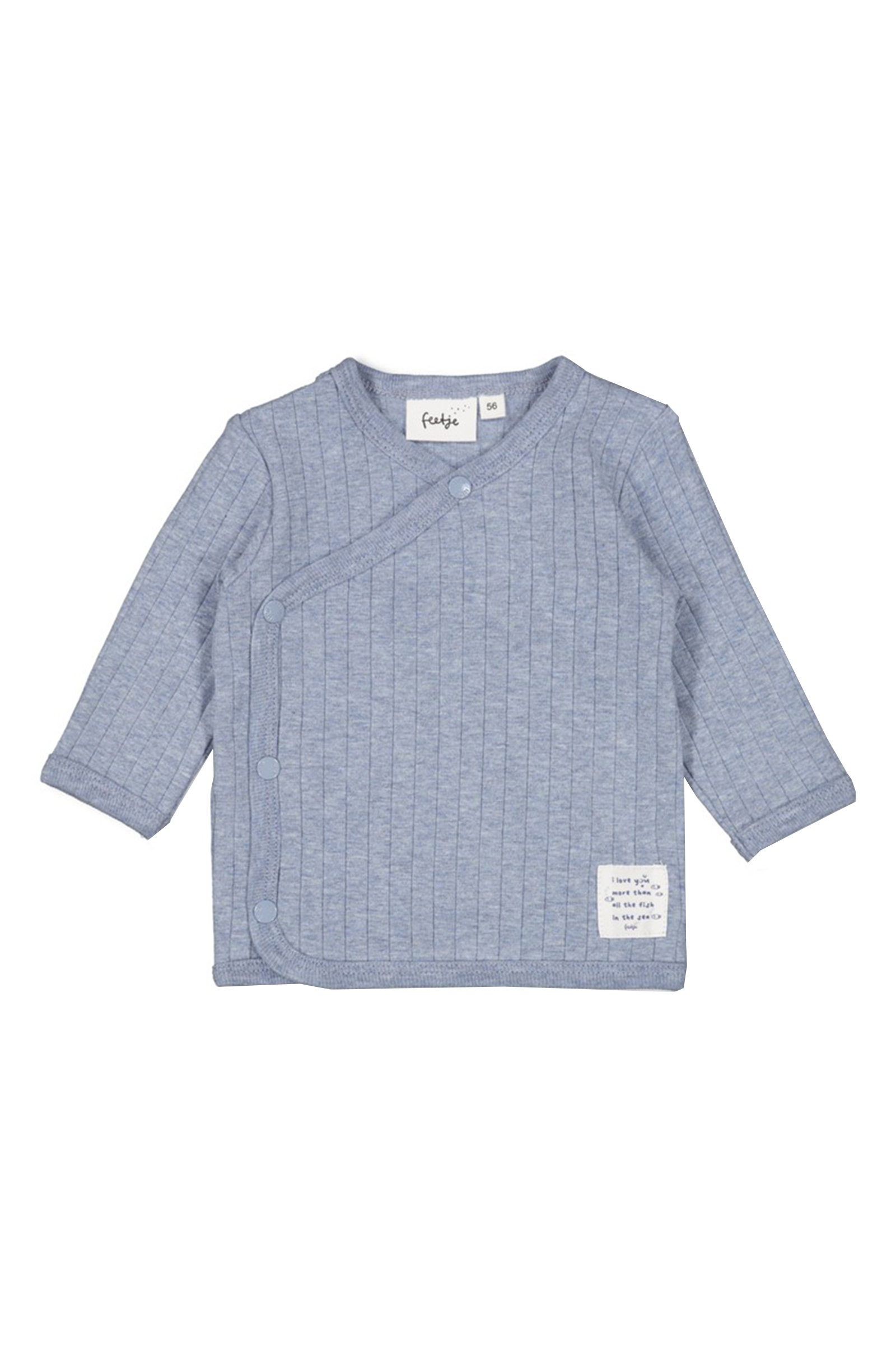 Baby t-shirt lange mouw blauw