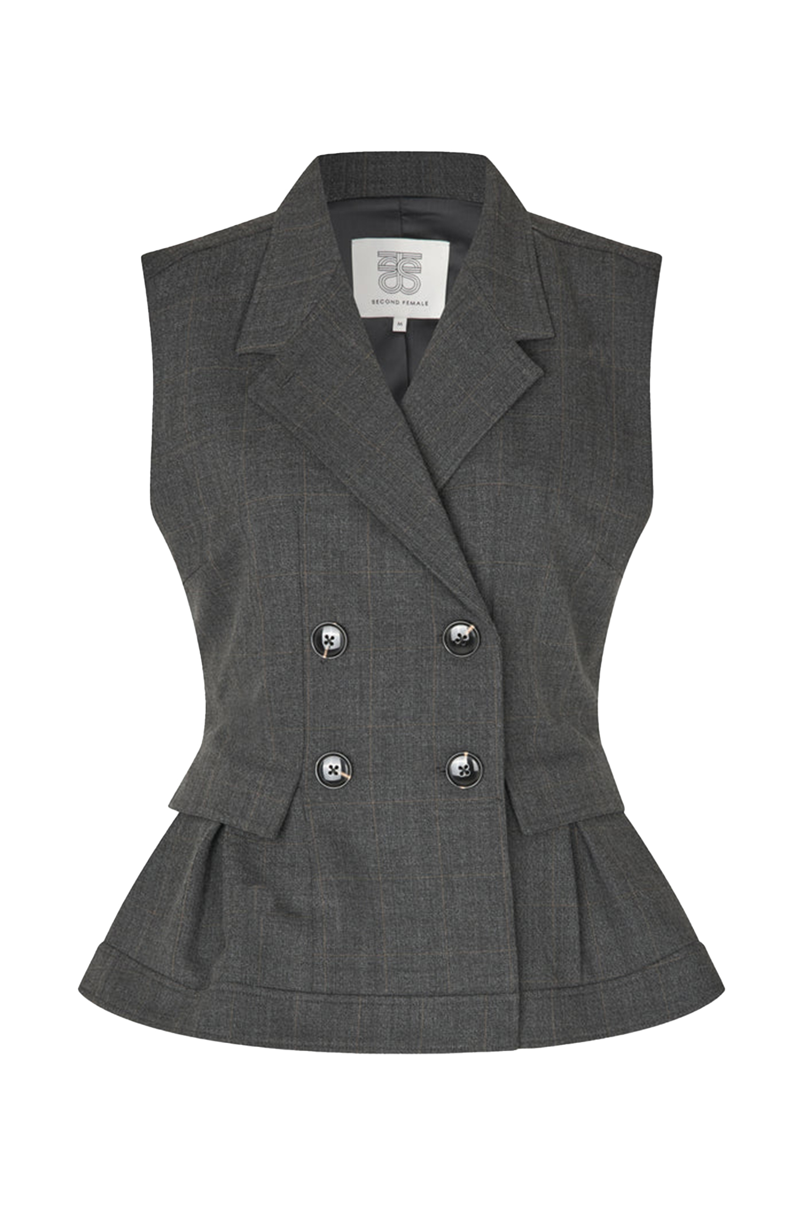 Dames gilet grijs