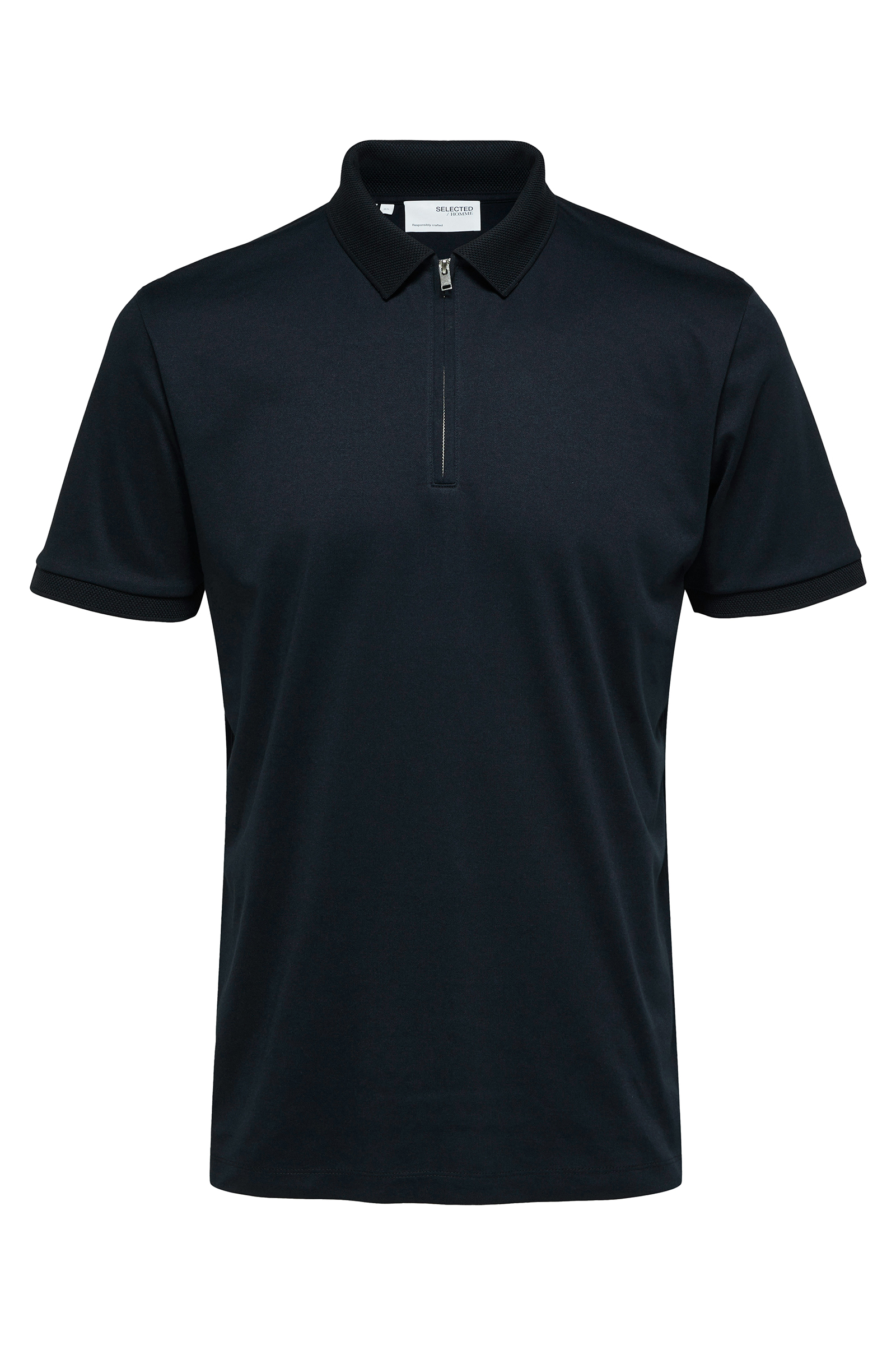 Heren polo korte mouw blauw