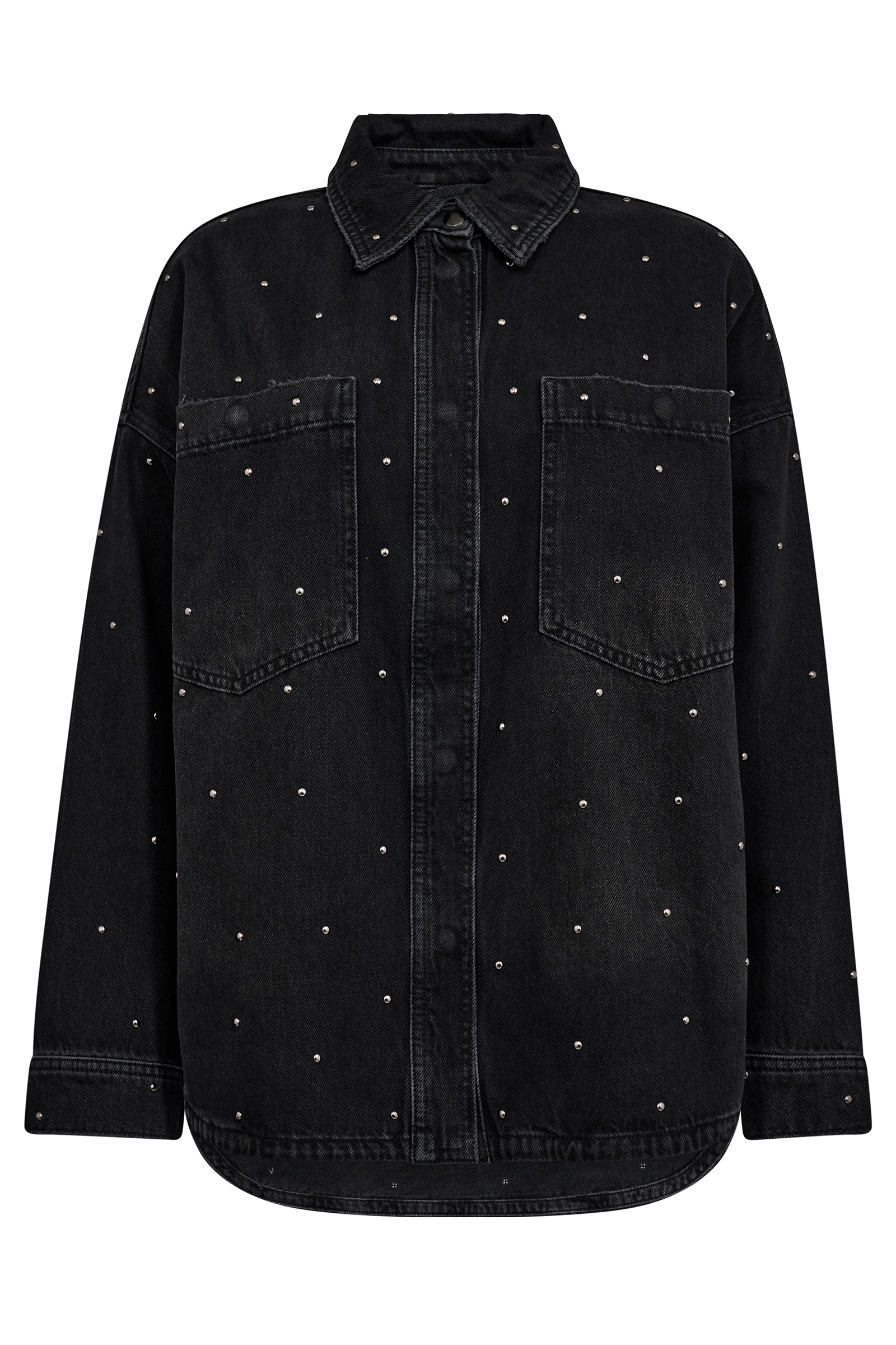 Dames blouse lange mouw grijs