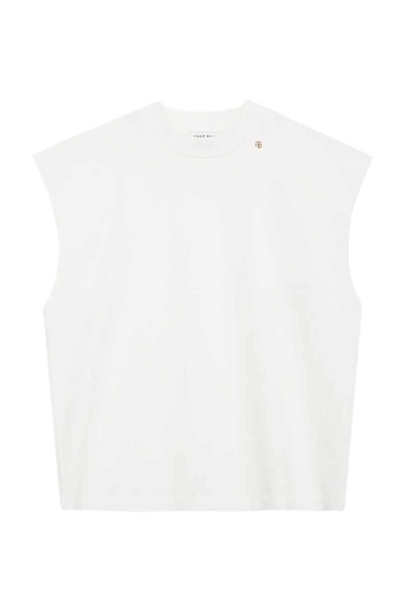 Anine Bing Auburn tee Ecru-1 1