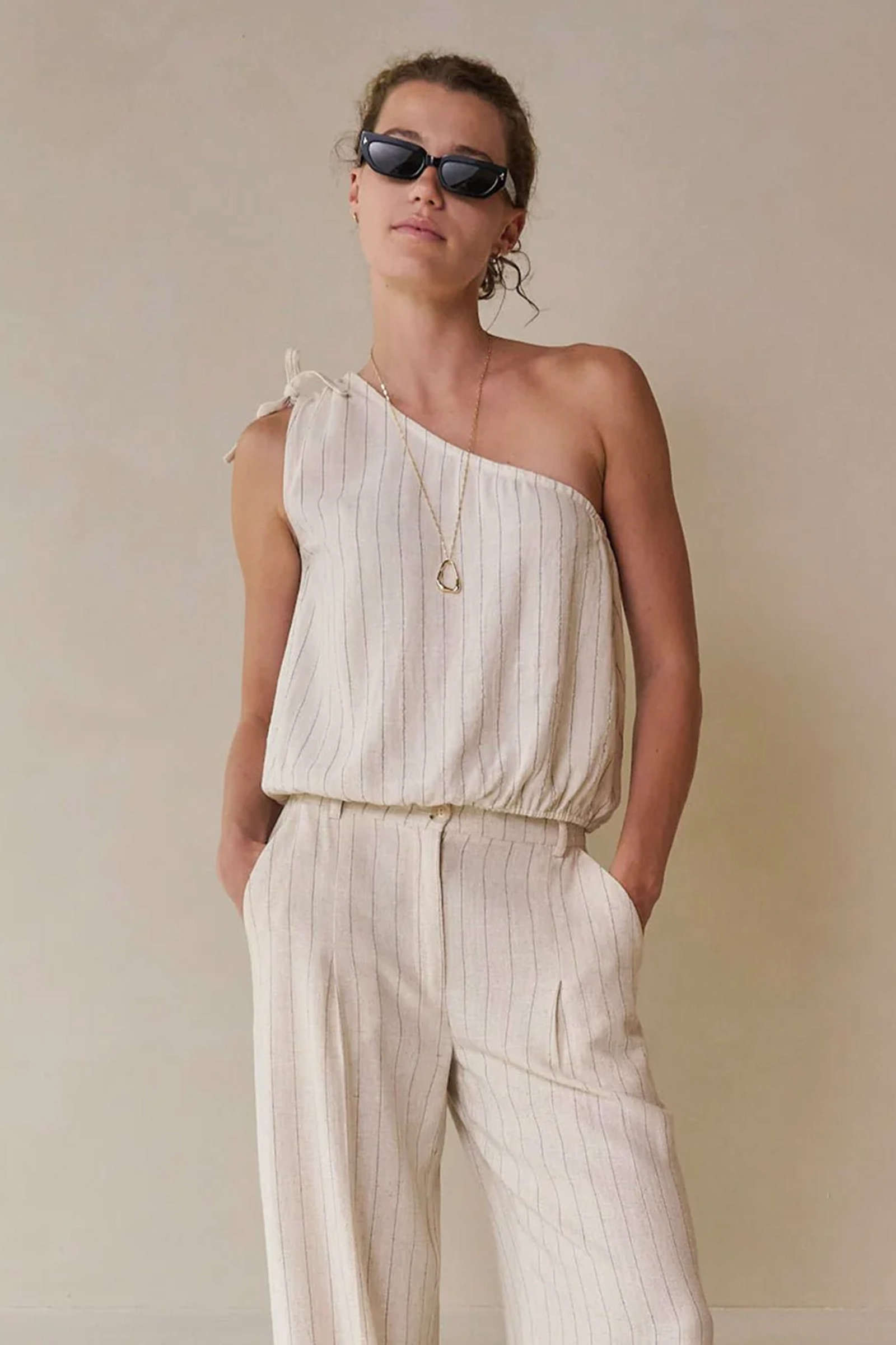 Dames top ecru