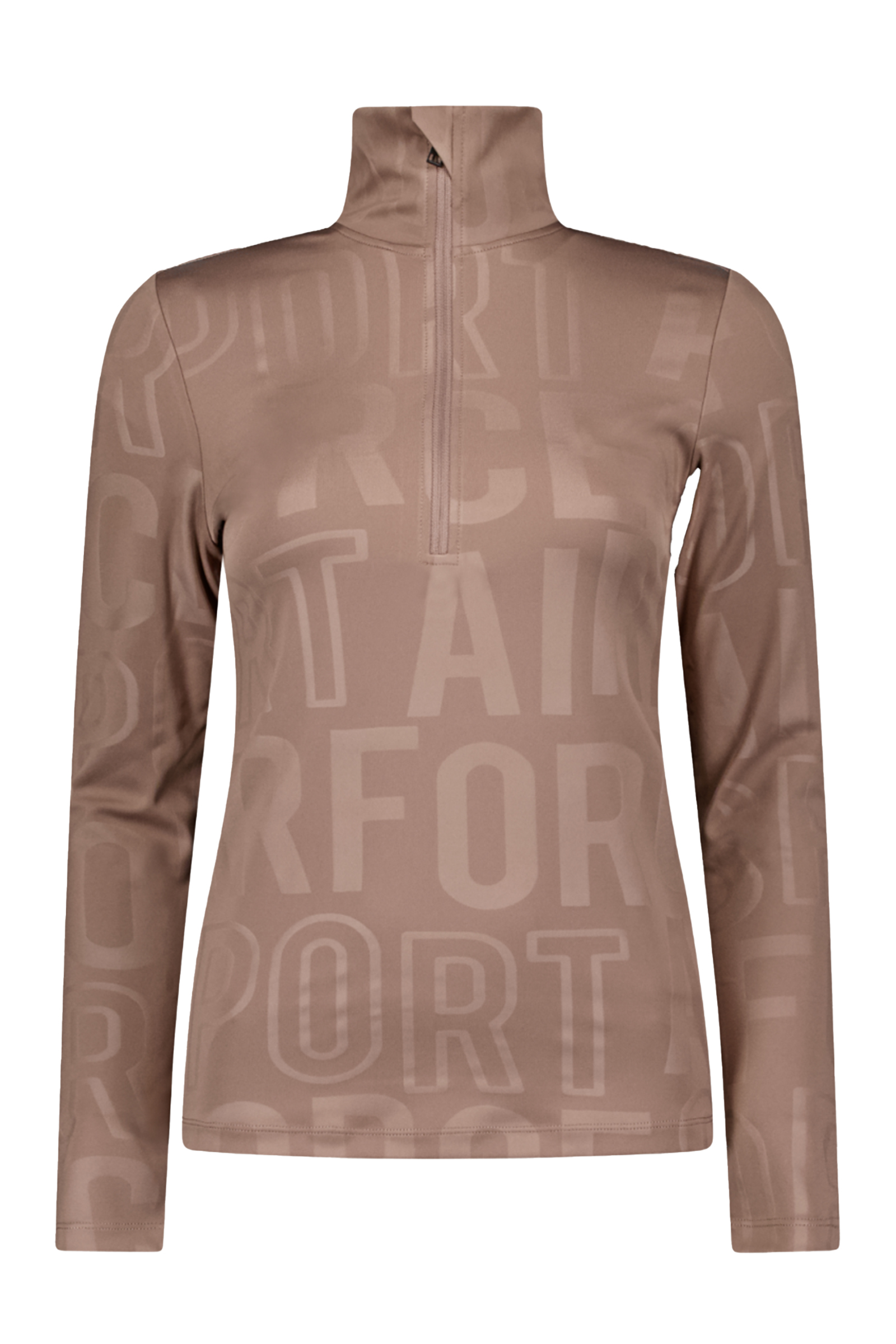 Wintersport dames pully+rits bruin