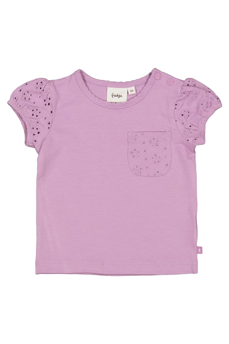 Baby t-shirt korte mouw paars